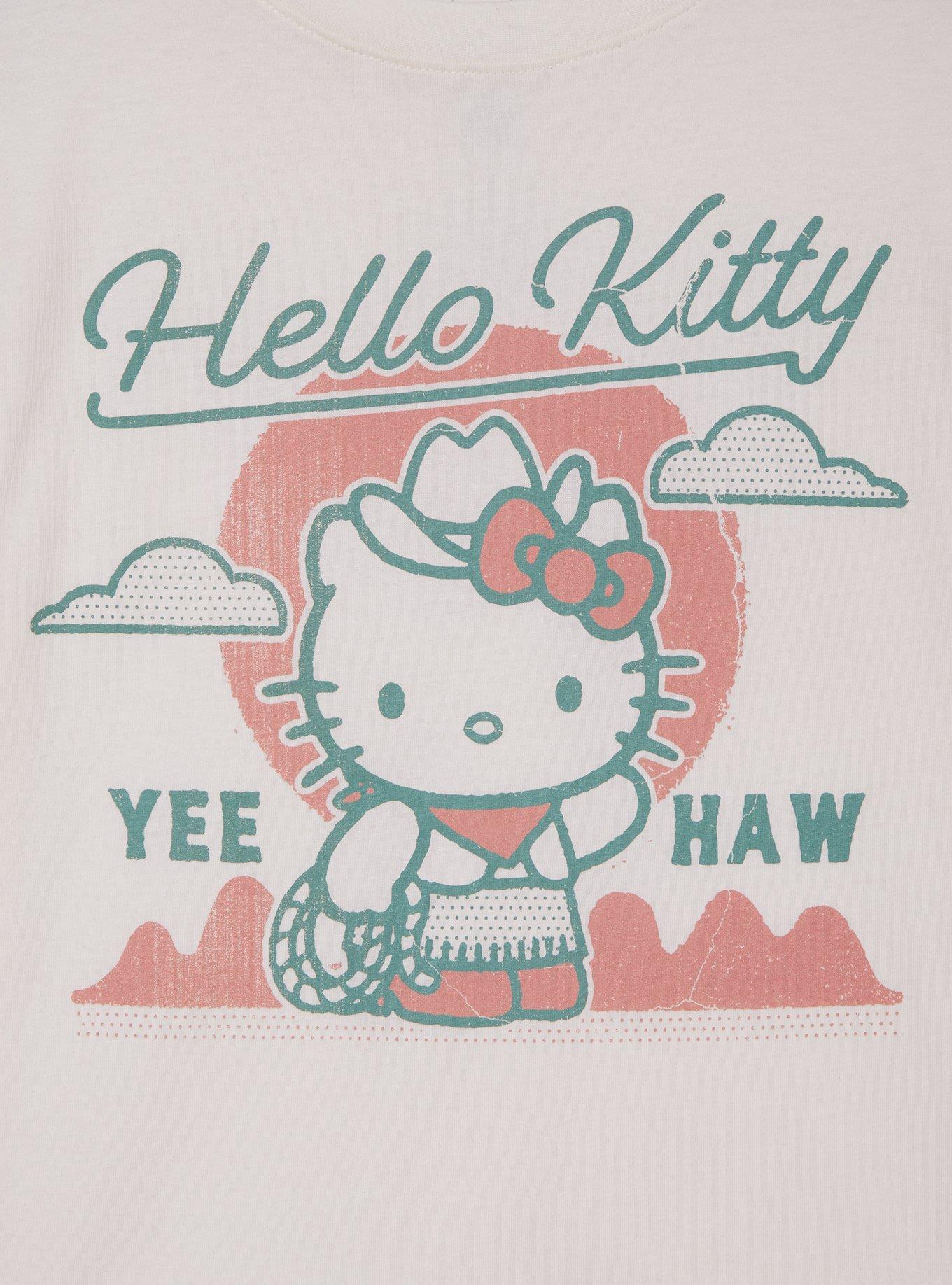 Sanrio Hello Kitty Tonal Western Portrait Women's Cropped T-Shirt - BoxLunch Exclusive, , hi-res