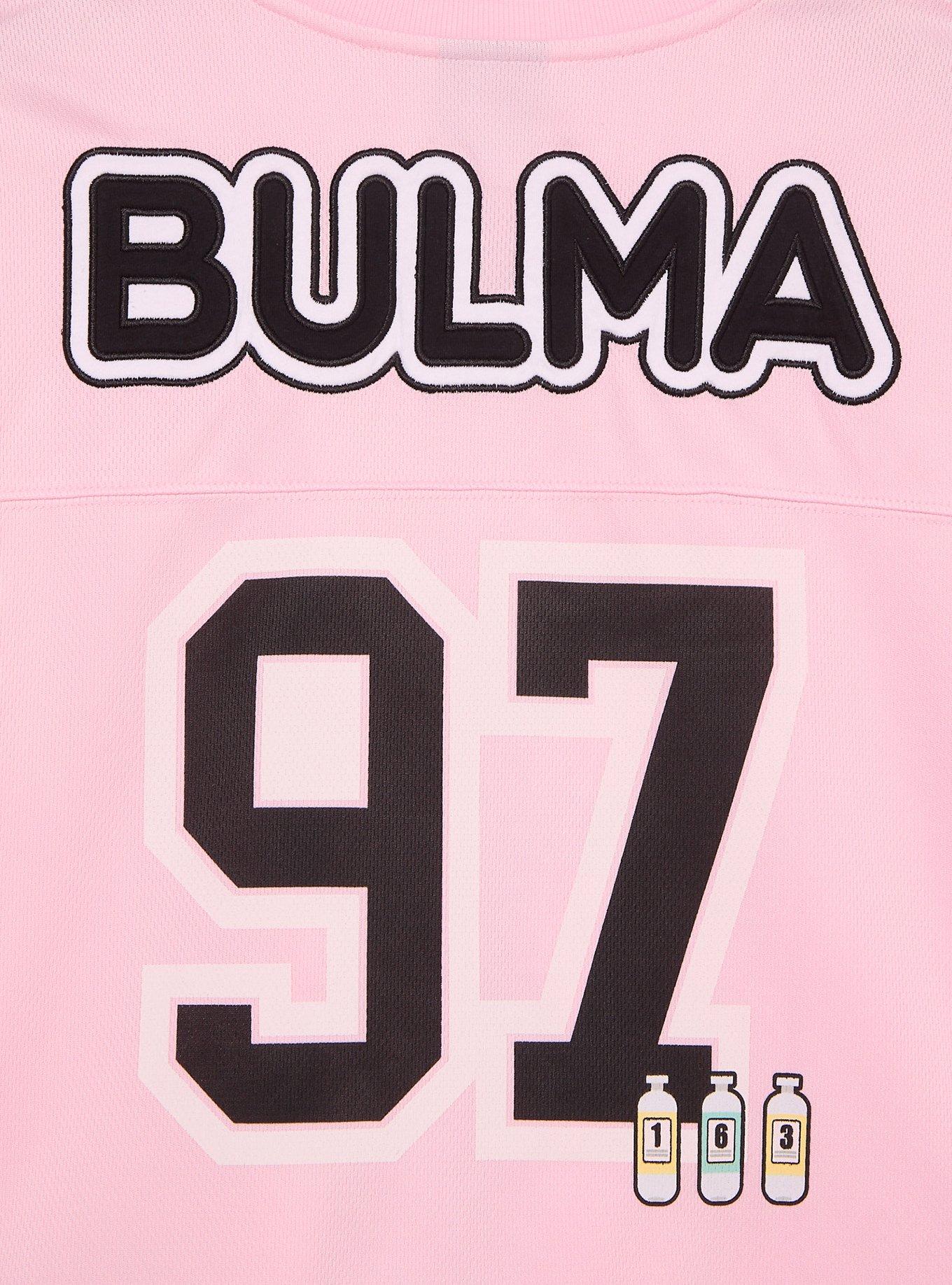 Dragon Ball Bulma Women's Cropped Football Jersey - BoxLunch Exclusive, LIGHT PINK, alternate