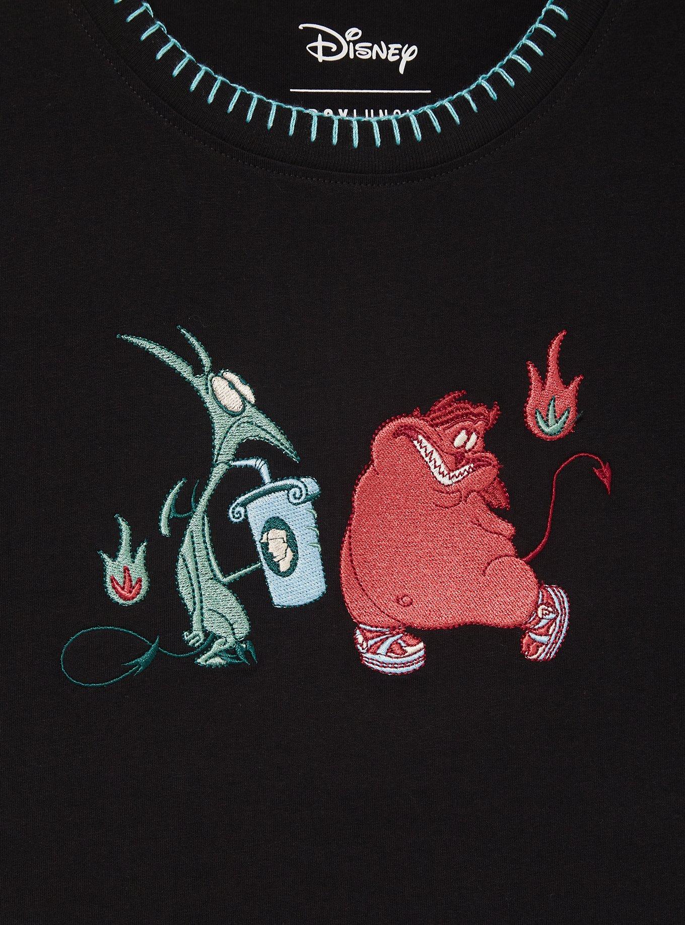 Disney Hercules Pain & Panic Embroidered Women's T-Shirt - BoxLunch Exclusive