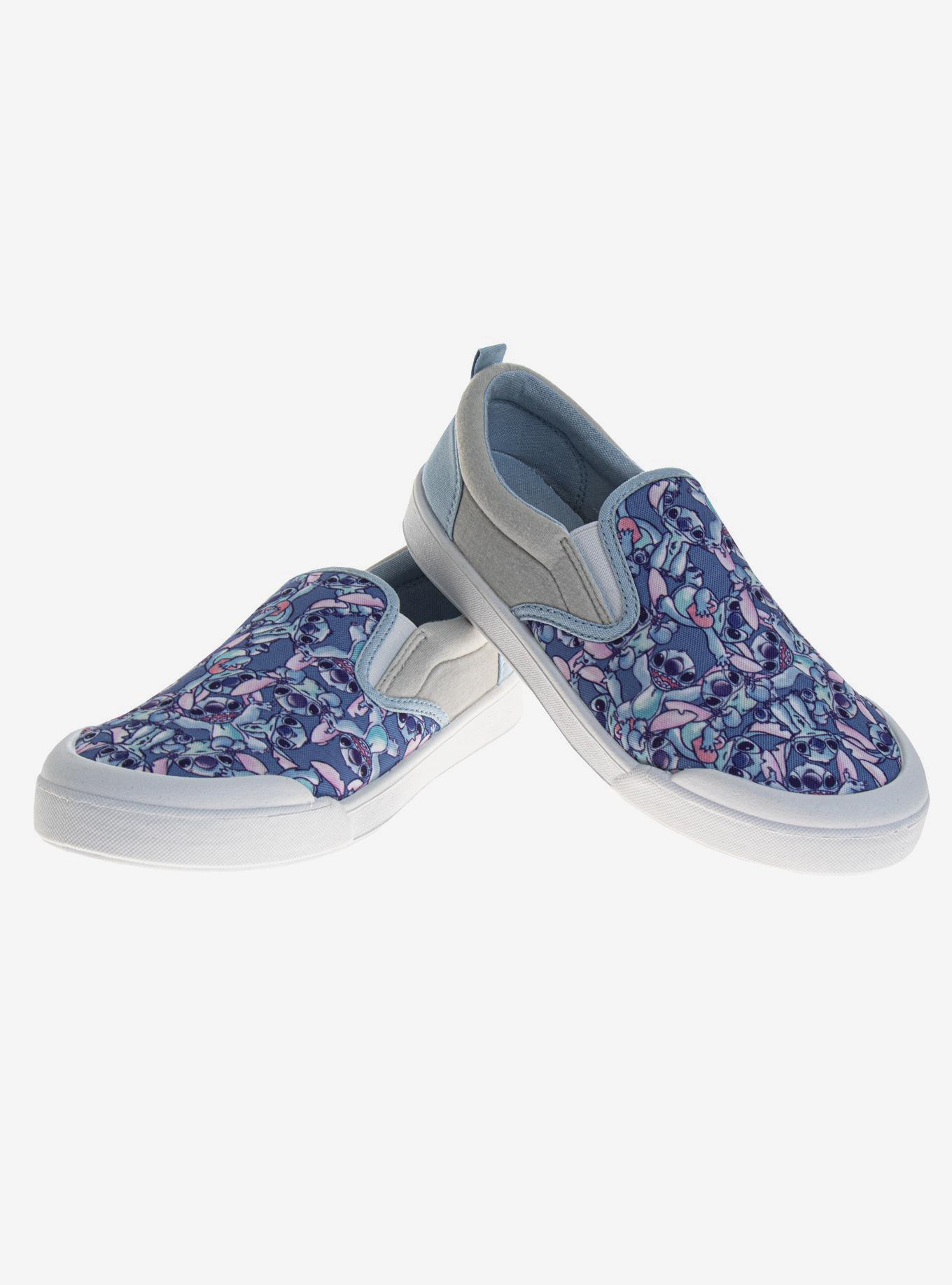 Disney Lilo & Stitch Women's Slip On Canvas Sneakers, BLUE, alternate