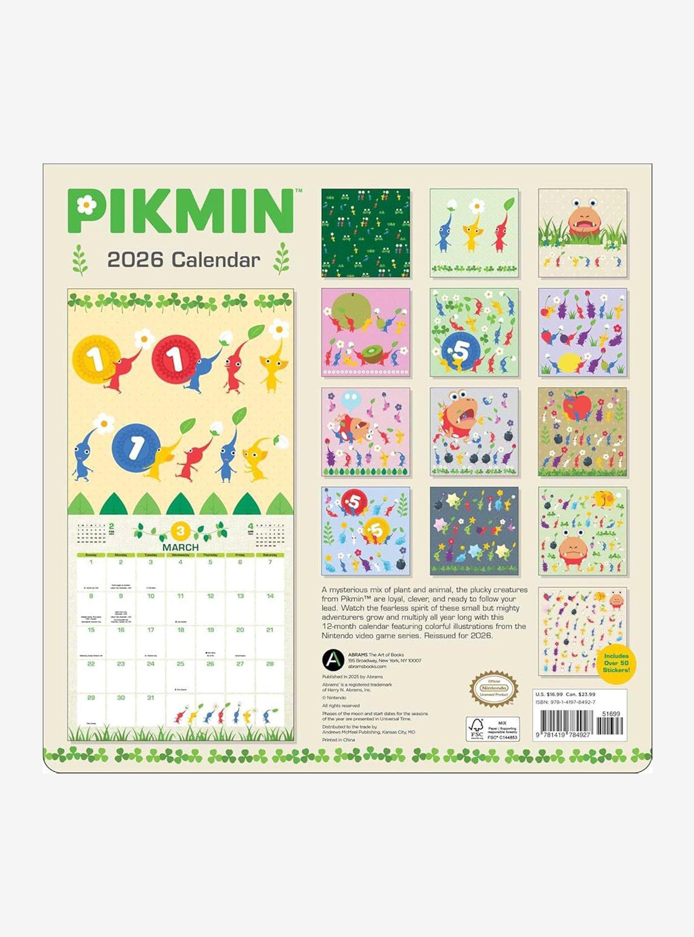 Pikmin 2026 Wall Calendar, , hi-res