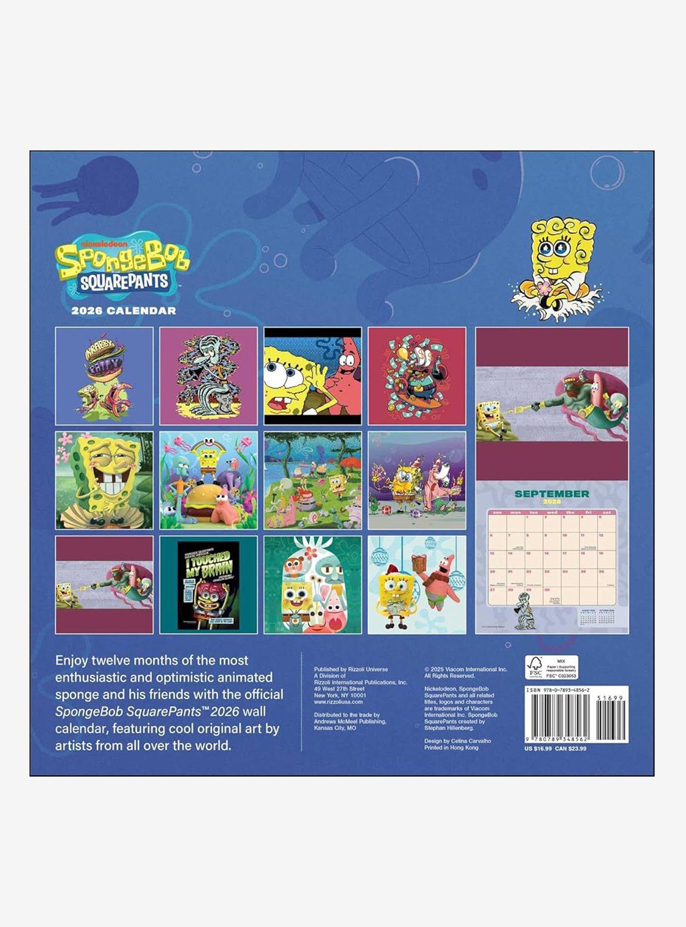 SpongeBob SquarePants 2026 Wall Calendar, , hi-res