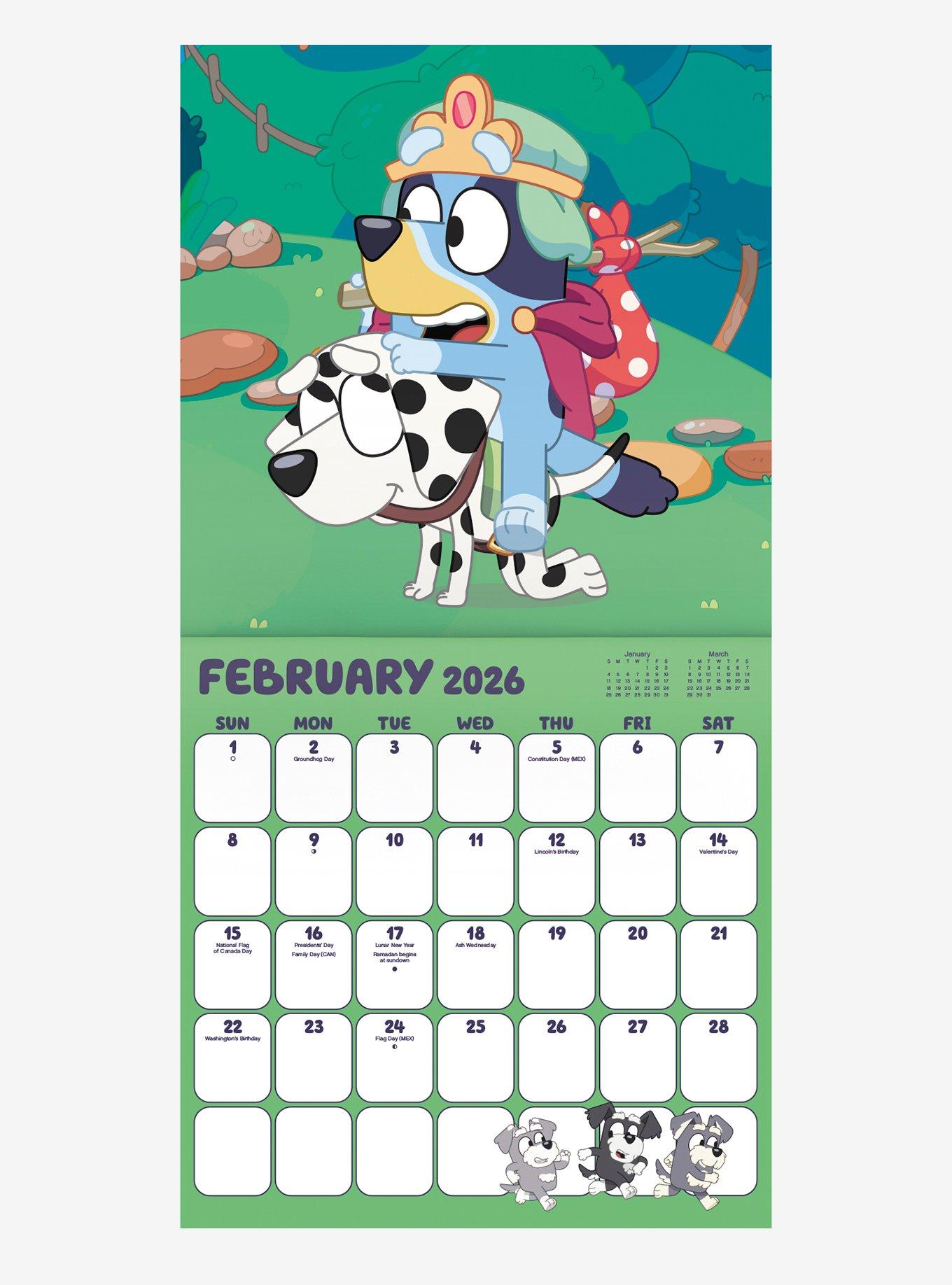 Bluey 2026 Wall Calendar, , alternate