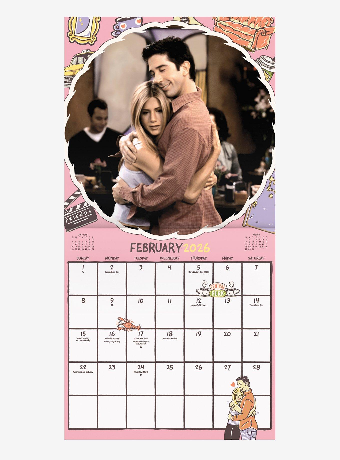 Friends 2026 Wall Calendar