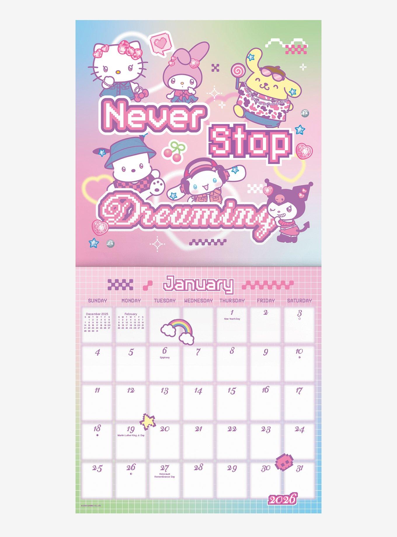 Sanrio Hello Kitty and Friends 2026 Wall Calendar, , alternate