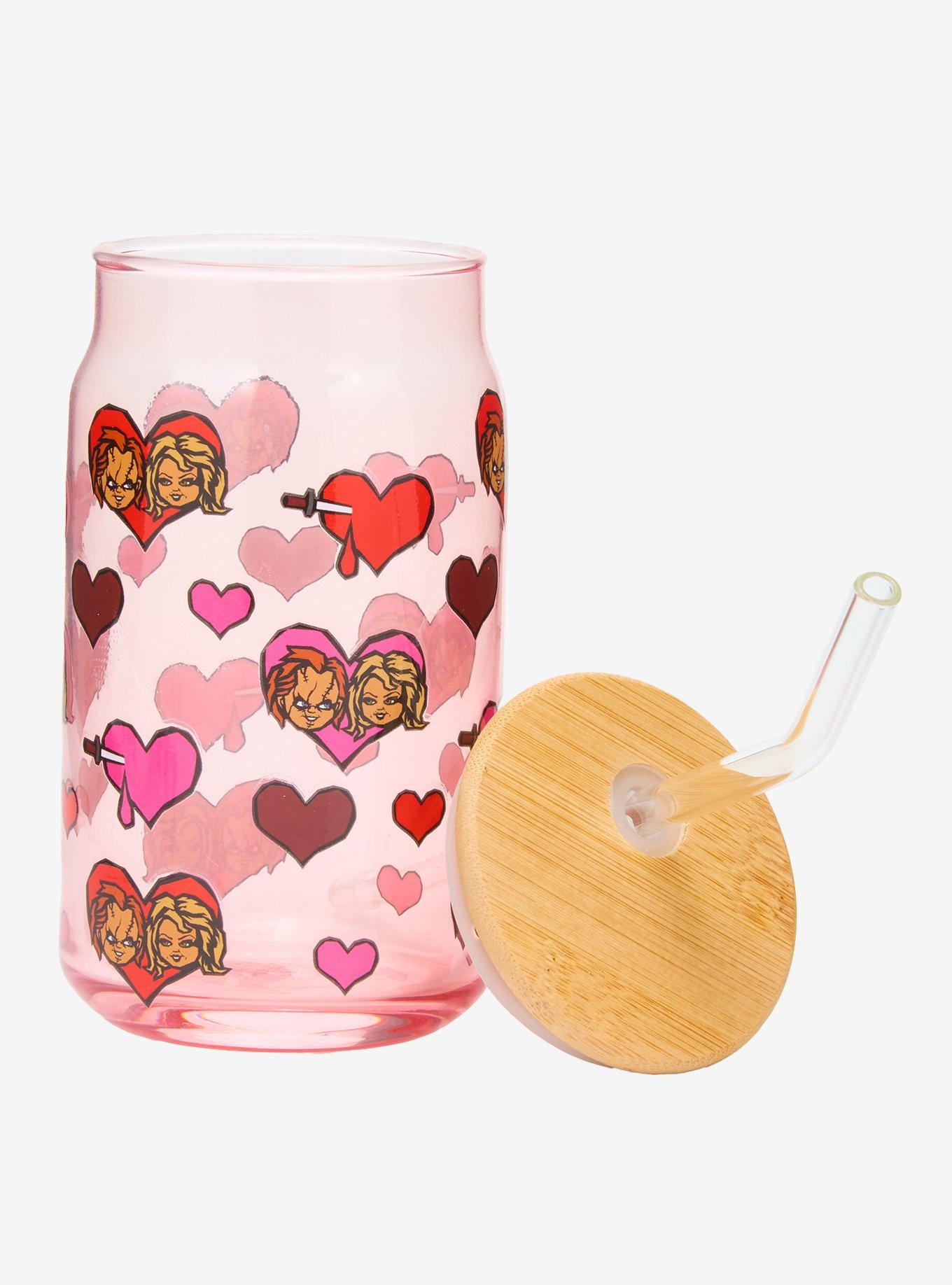 Bride Of Chucky Hearts Glass Cup, , hi-res