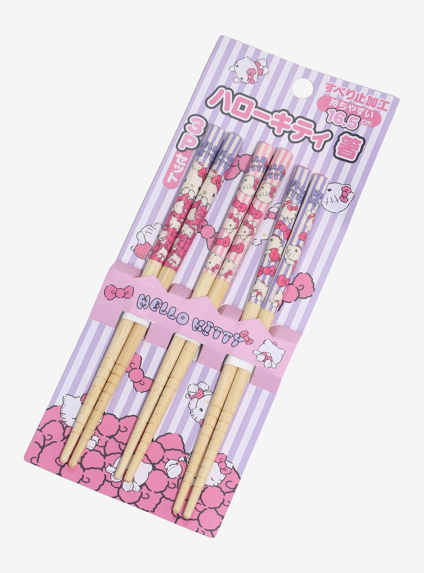 Sanrio Hello Kitty Striped Chopstick Set, , hi-res