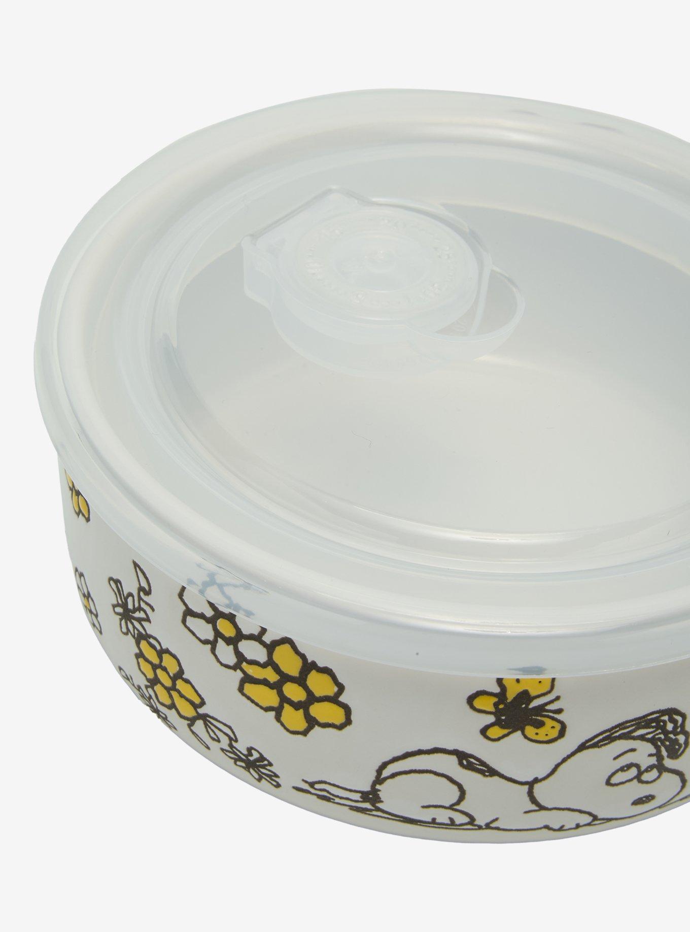 Peanuts Snoopy & Woodstack Floral Bowl and Lid Set