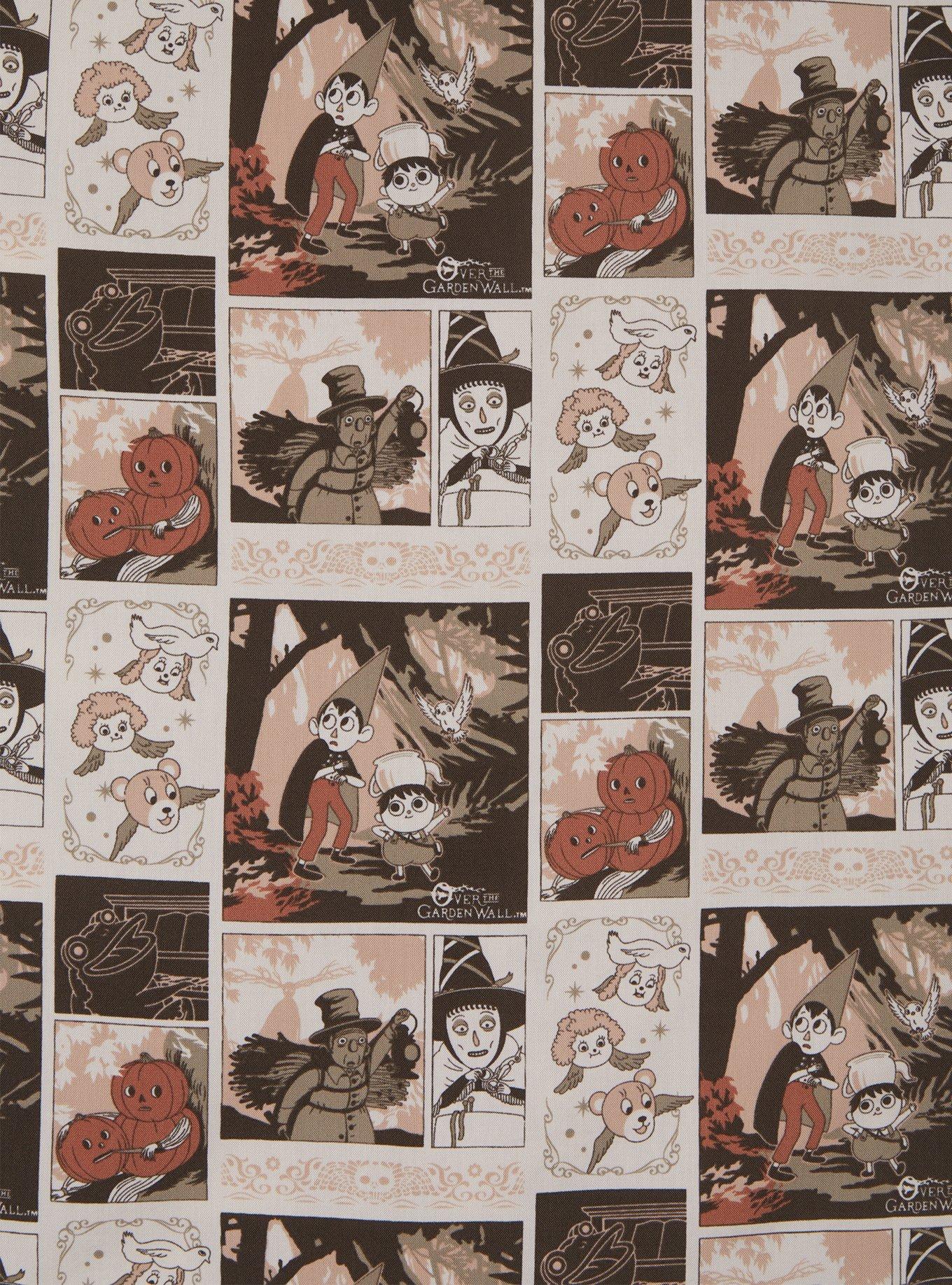 Over The Garden Wall Tonal Scenes Allover Print Woven Button-Up - BoxLunch Exclusive, MULTI, alternate