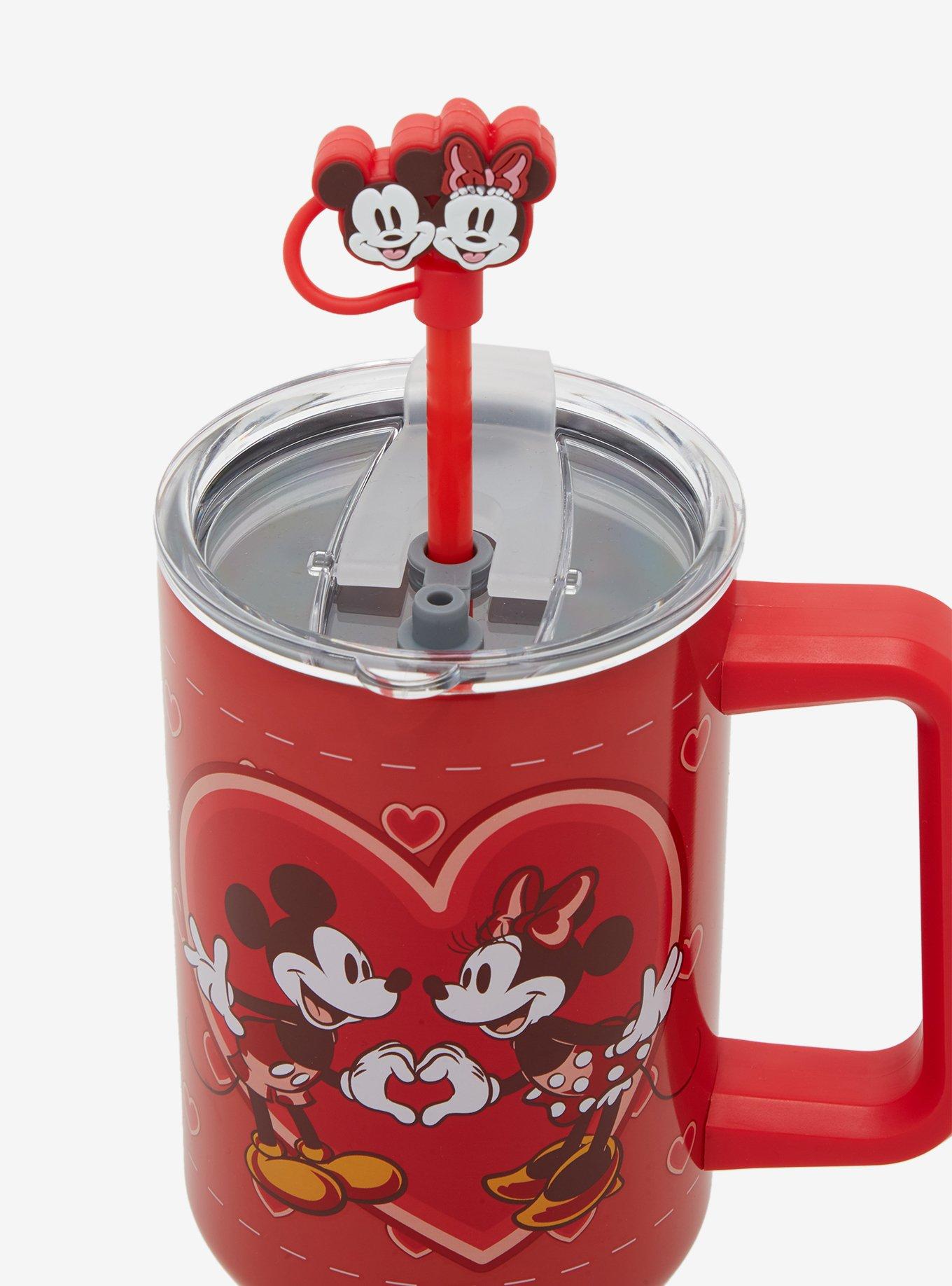 Disney Mickey & Minnie Valentine's Day Straw Tumbler — BoxLunch Exclusive, , alternate
