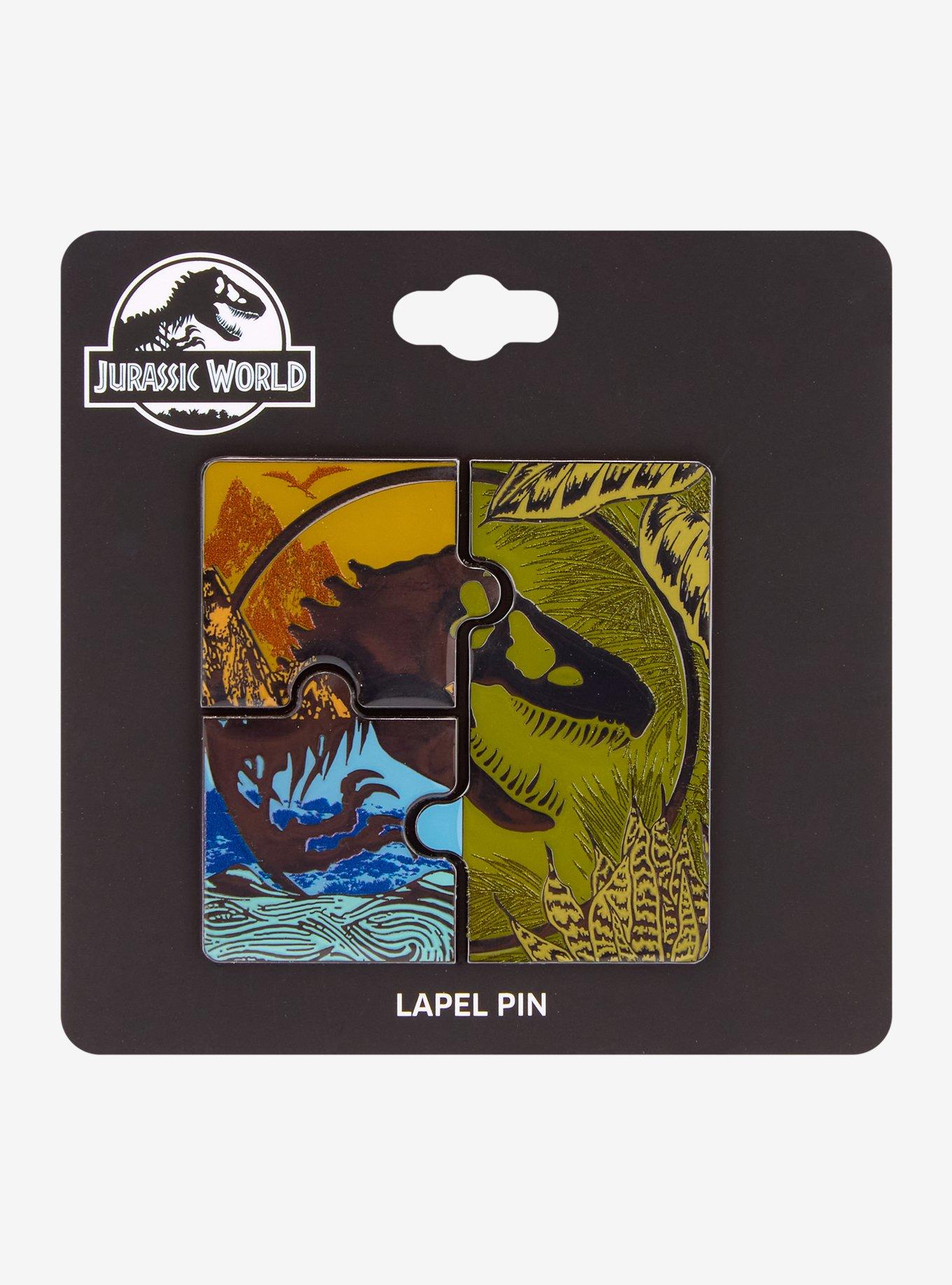 Jurassic Park Logo Puzzle Enamel Pin Set — BoxLunch Exclusive, , hi-res