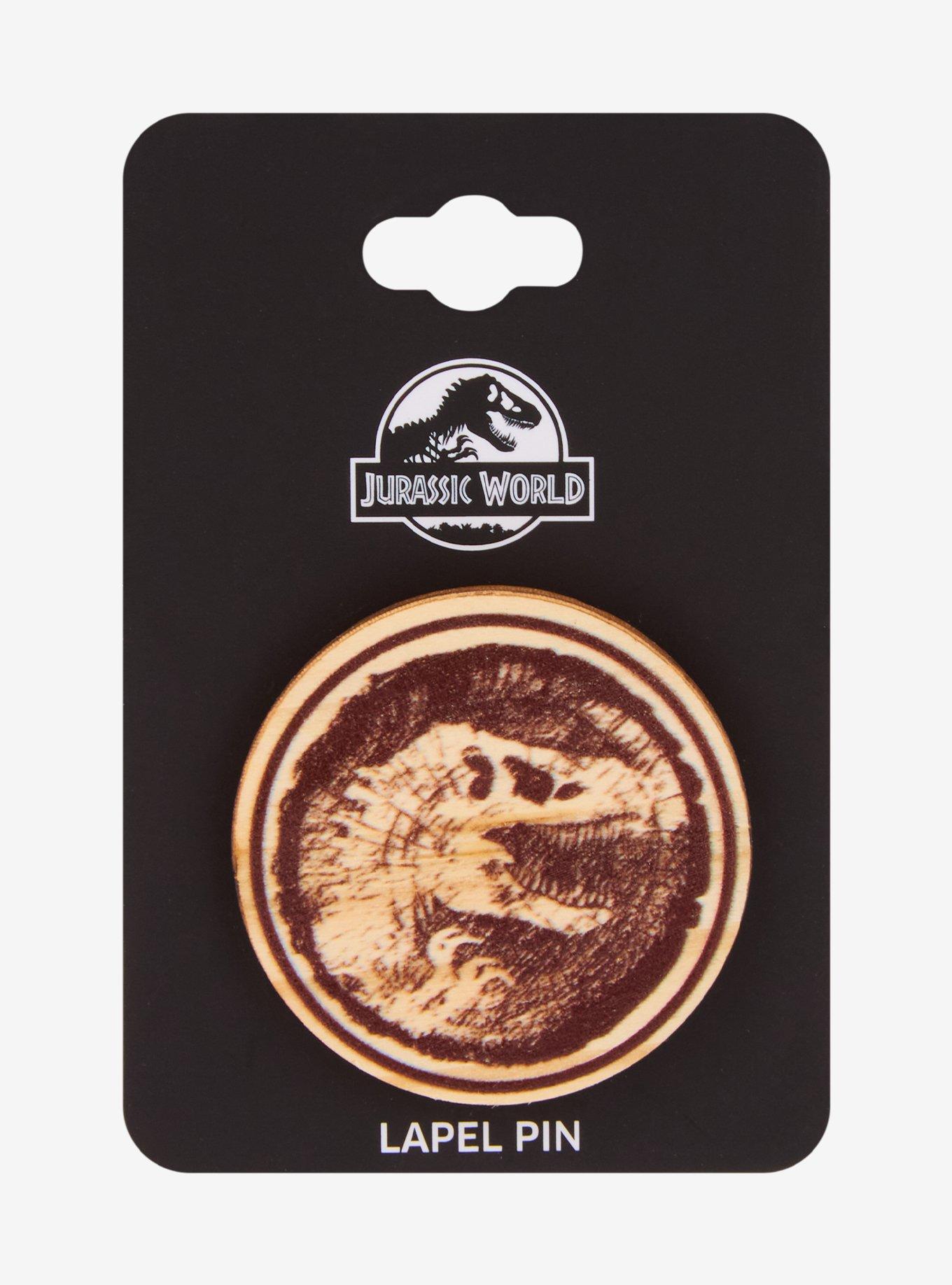 Jurassic Park Dinosaur Wood Pin — BoxLunch Exclusive, , alternate