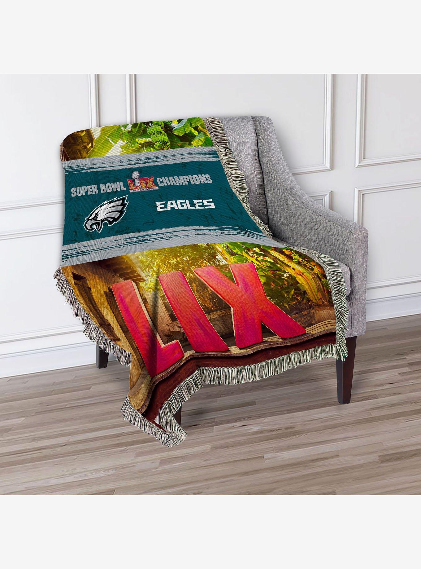 NFL 2025 Super Bowl LIX Philadelphia Eagles Woven Courtyard Tapestry Throw Blanket, , alternate