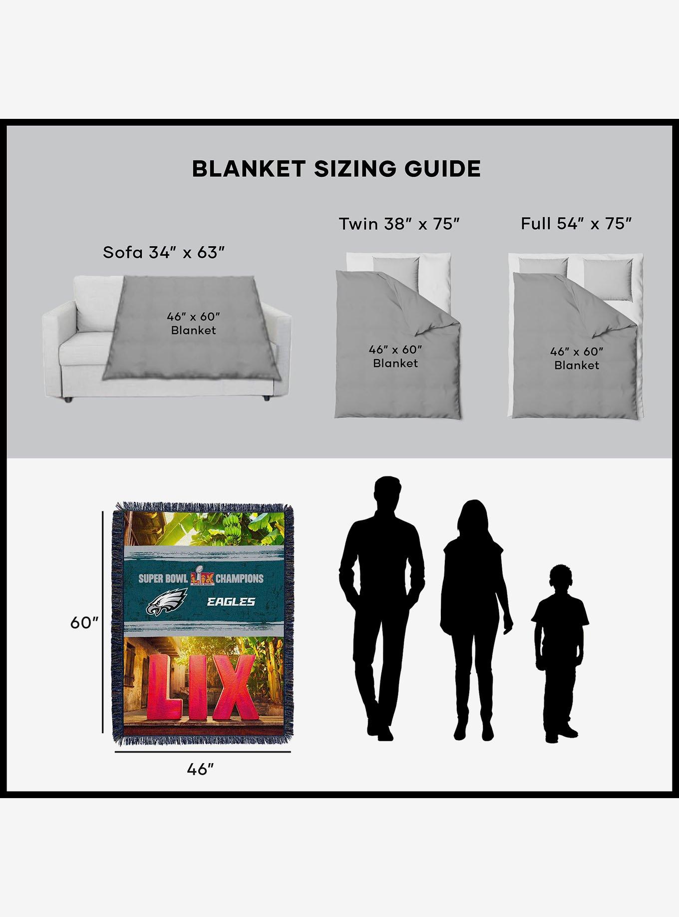 NFL 2025 Super Bowl LIX Philadelphia Eagles Woven Courtyard Tapestry Throw Blanket, , alternate
