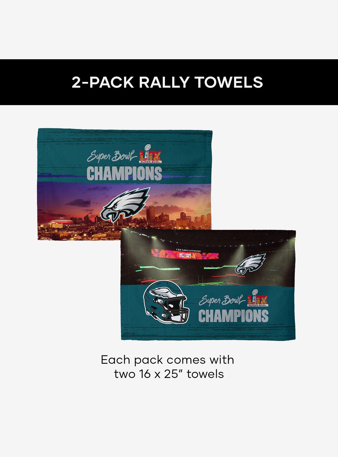 NFL 2025 Super Bowl LIX Philadelphia Eagles Overview Fan Towel 2-Pack, , alternate