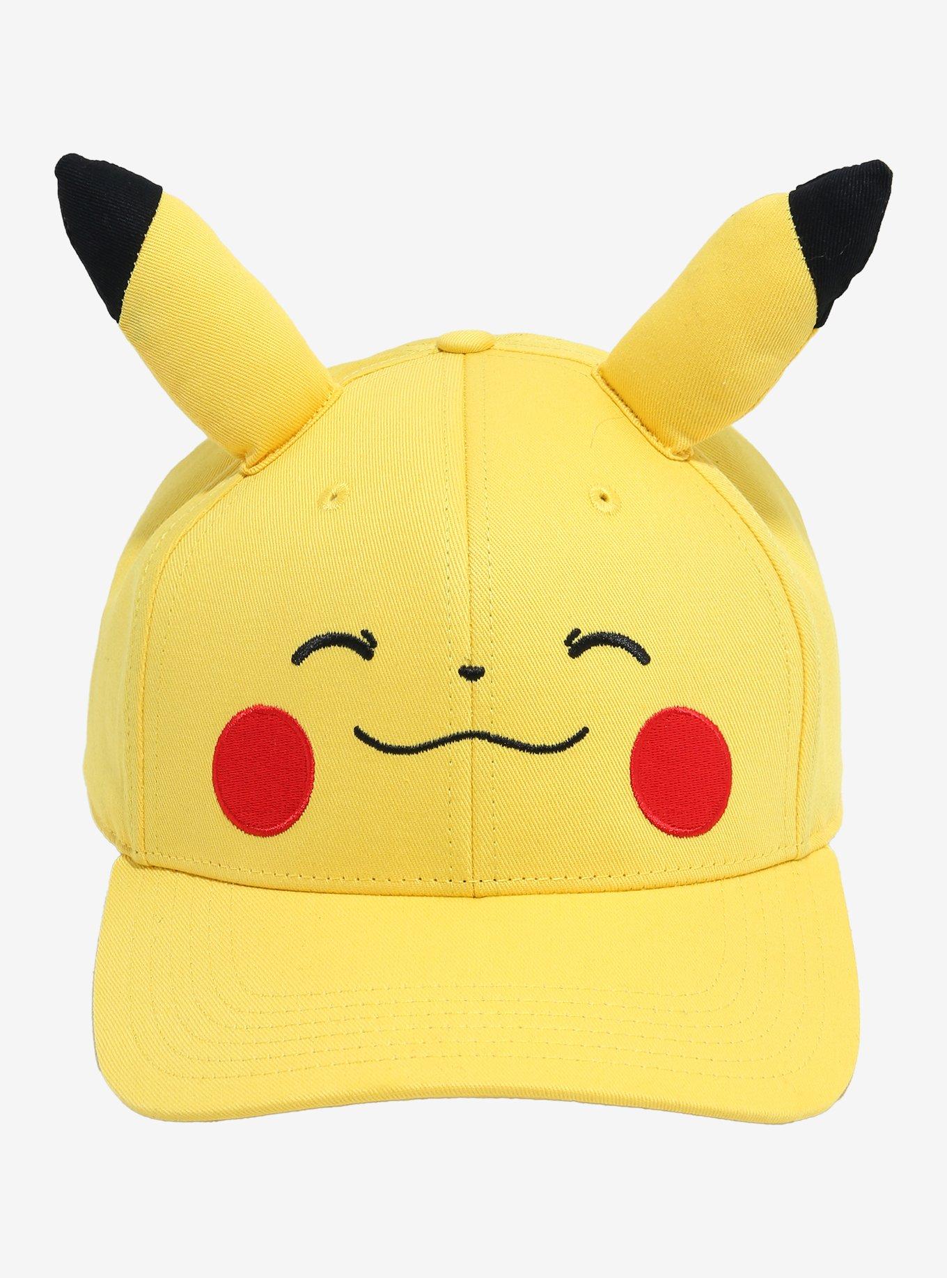 Pokemon Pikachu Face 3D Ears Snapback Hat, , alternate