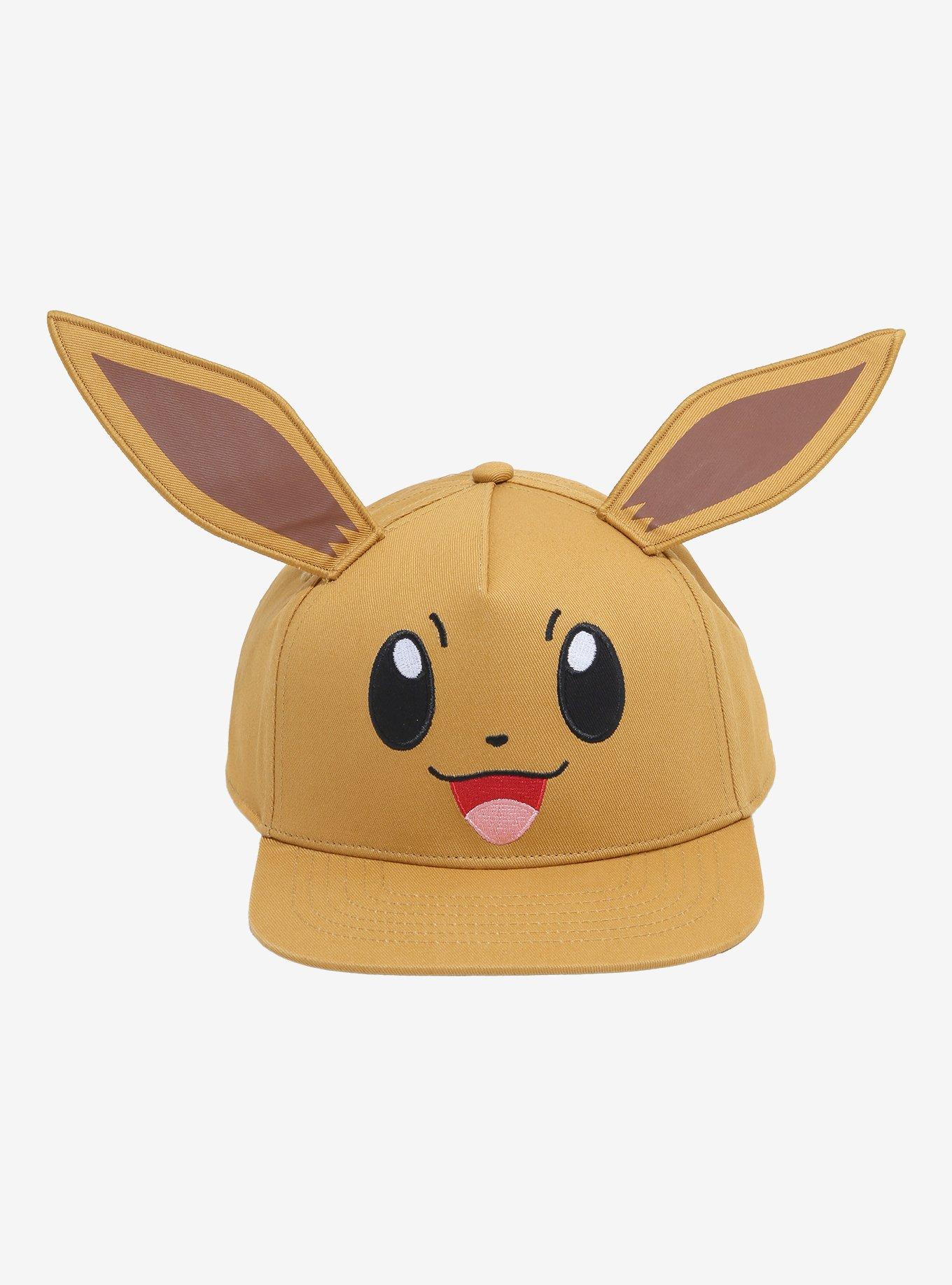 Pokemon Eevee Face 3D Ears Snapback Hat, , alternate