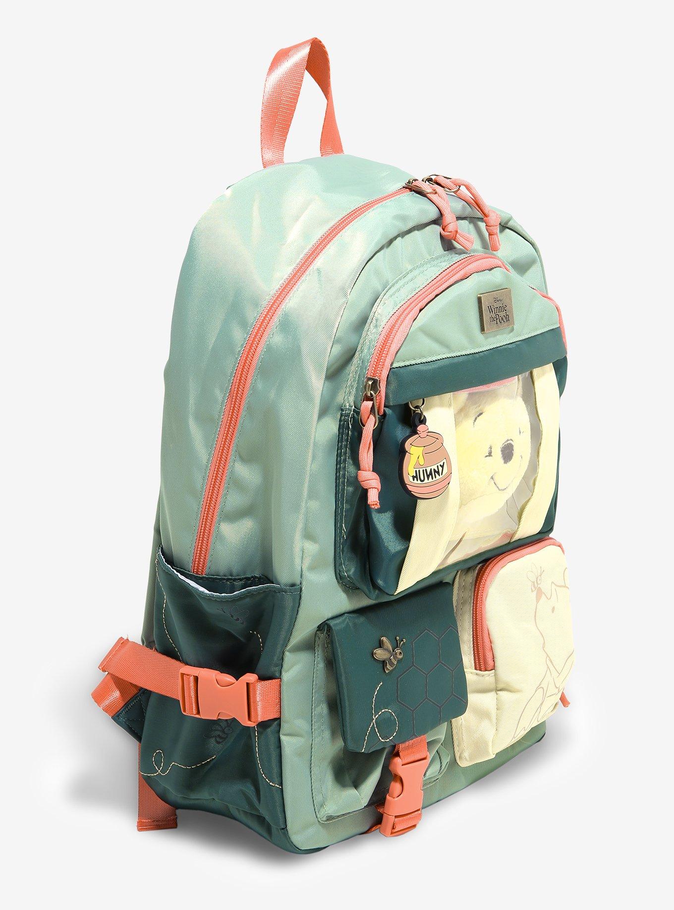 Disney Winnie the Pooh Pastel Multi-Pocket Backpack with Plush Pooh Bear Keychain - BoxLunch Exclusive, , hi-res