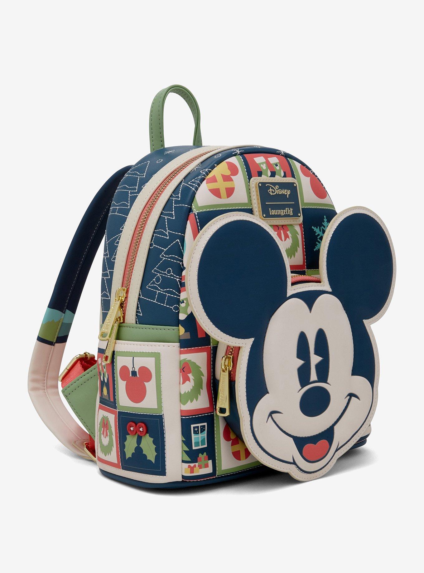 Loungefly Disney Mickey Mouse Checkered Holiday Mini Backpack, , hi-res