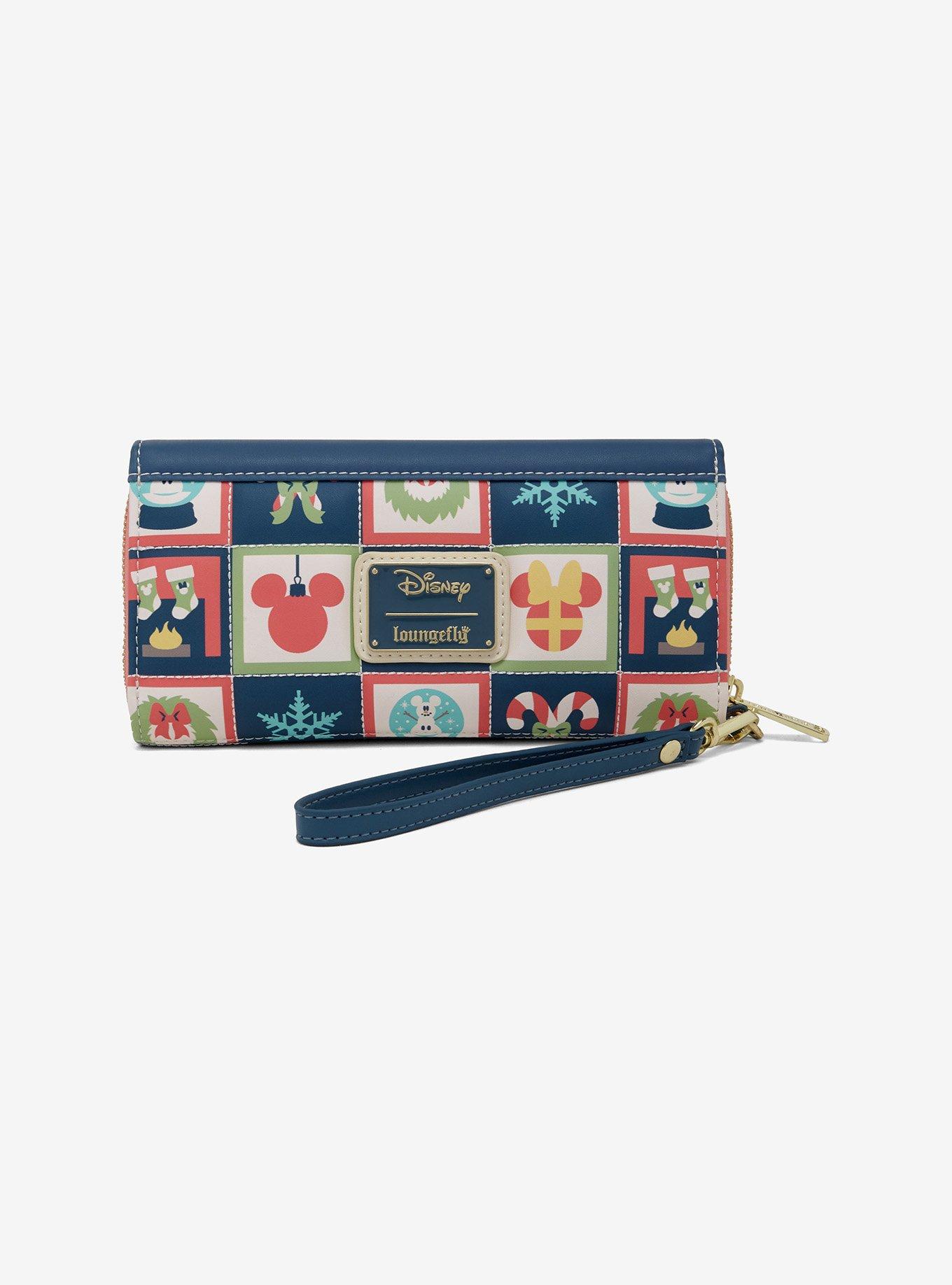 Loungefly Disney Mickey Mouse & Minnie Mouse Holiday Sleigh Flap Wallet, , alternate