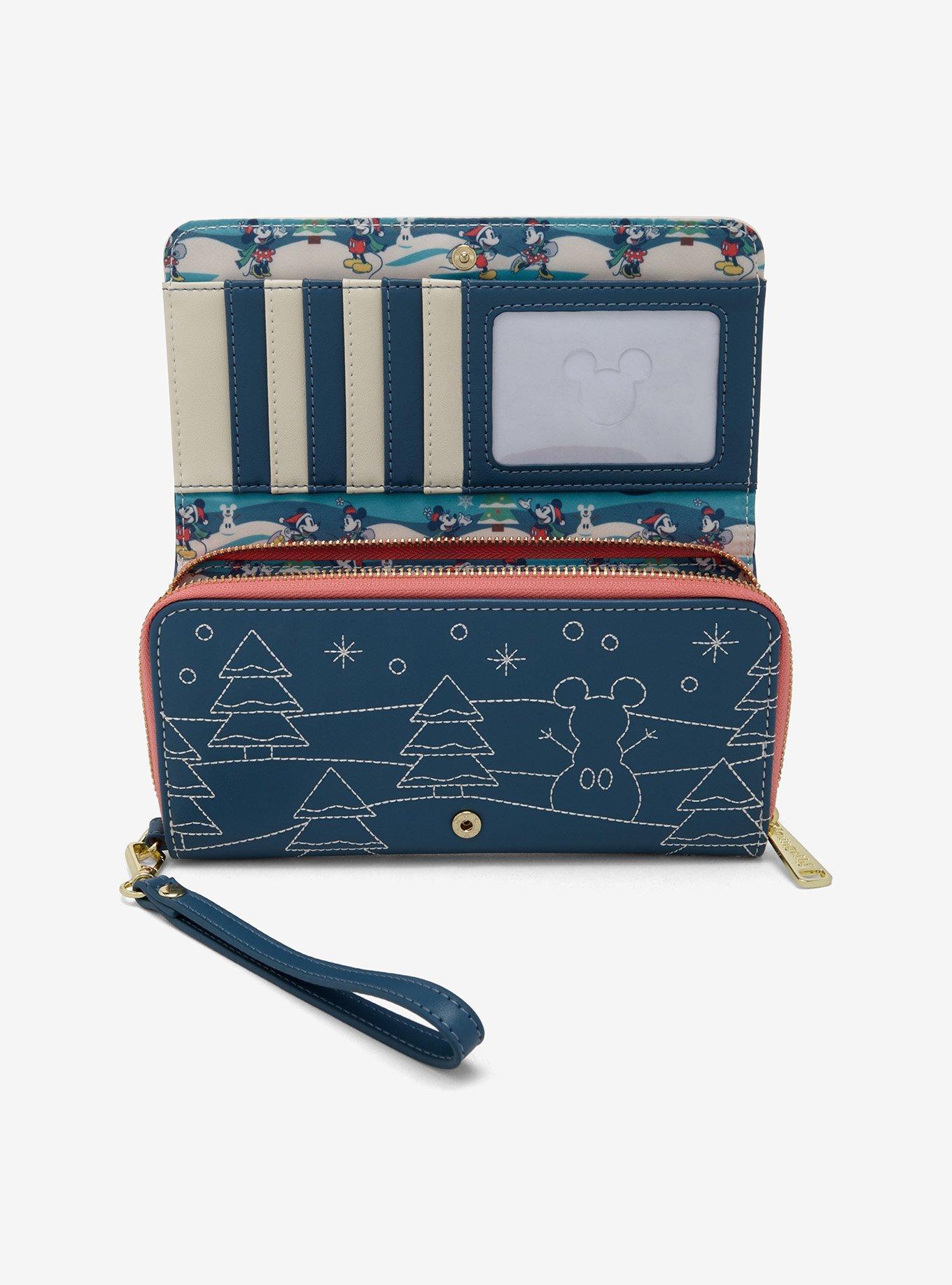 Loungefly Disney Mickey Mouse & Minnie Mouse Holiday Sleigh Flap Wallet, , alternate