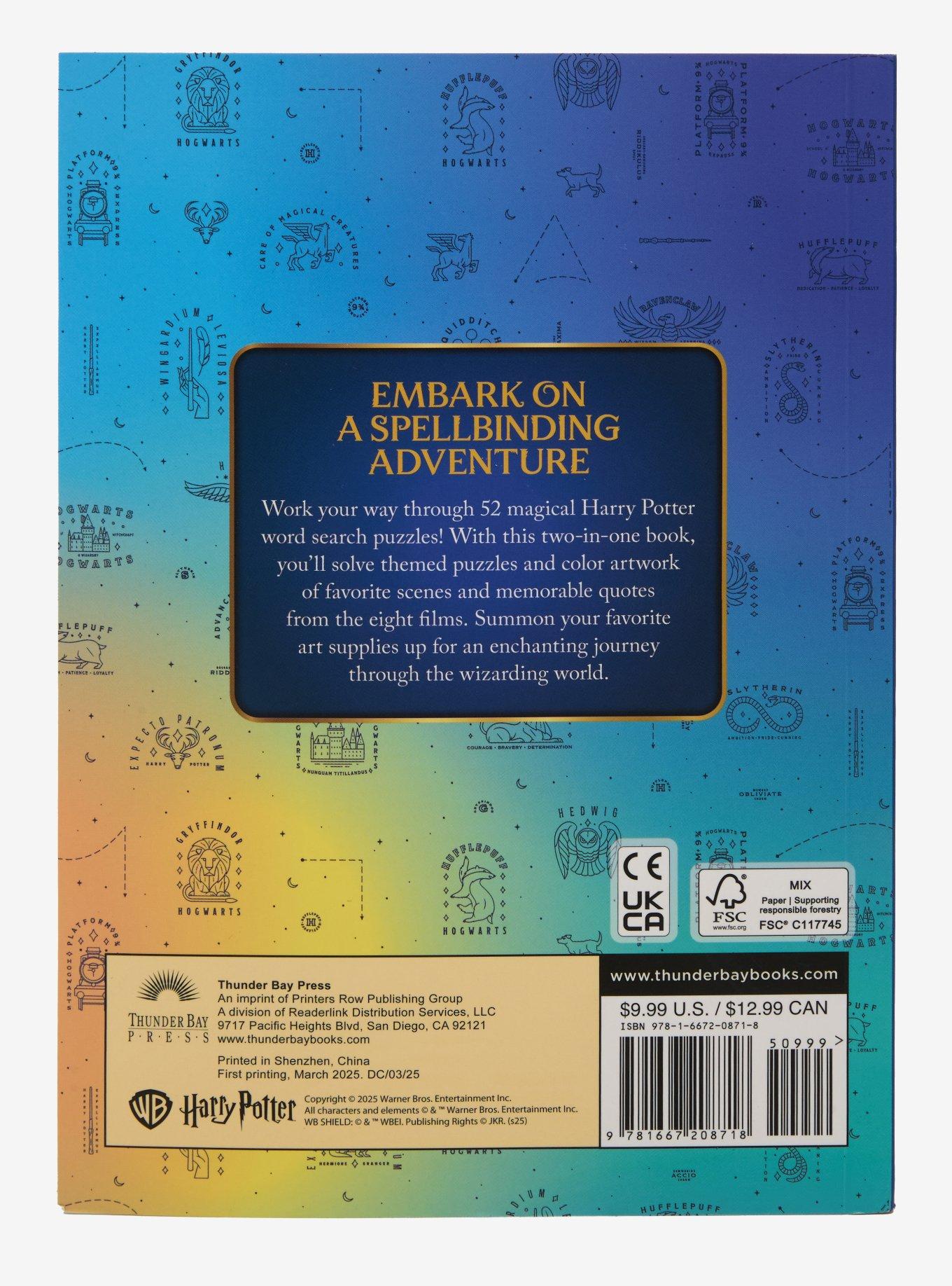 Harry Potter Word Search & Coloring Book, , hi-res