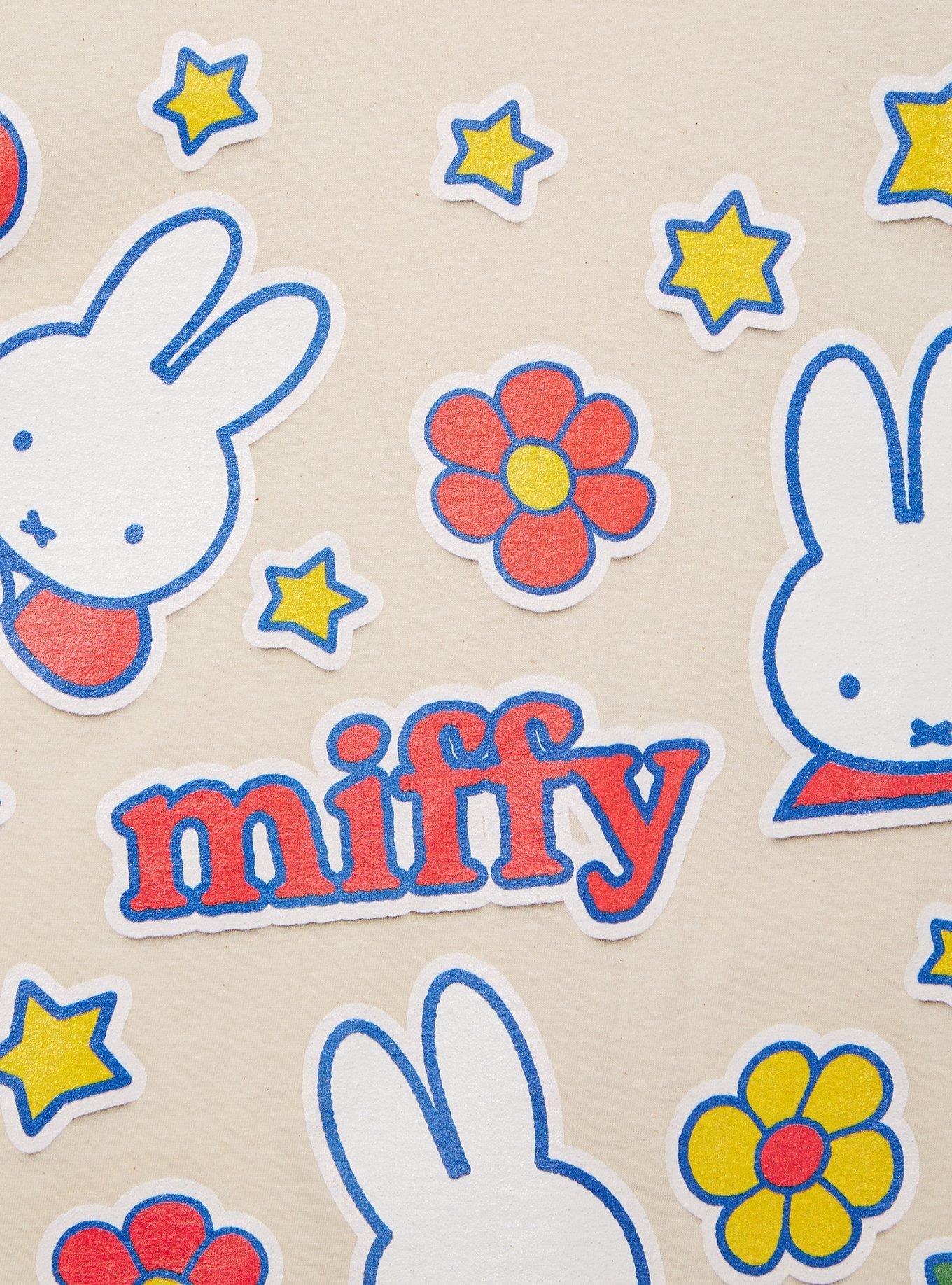 Miffy Icons Allover Print Women's Cropped T-Shirt - BoxLunch Exclusive, , hi-res