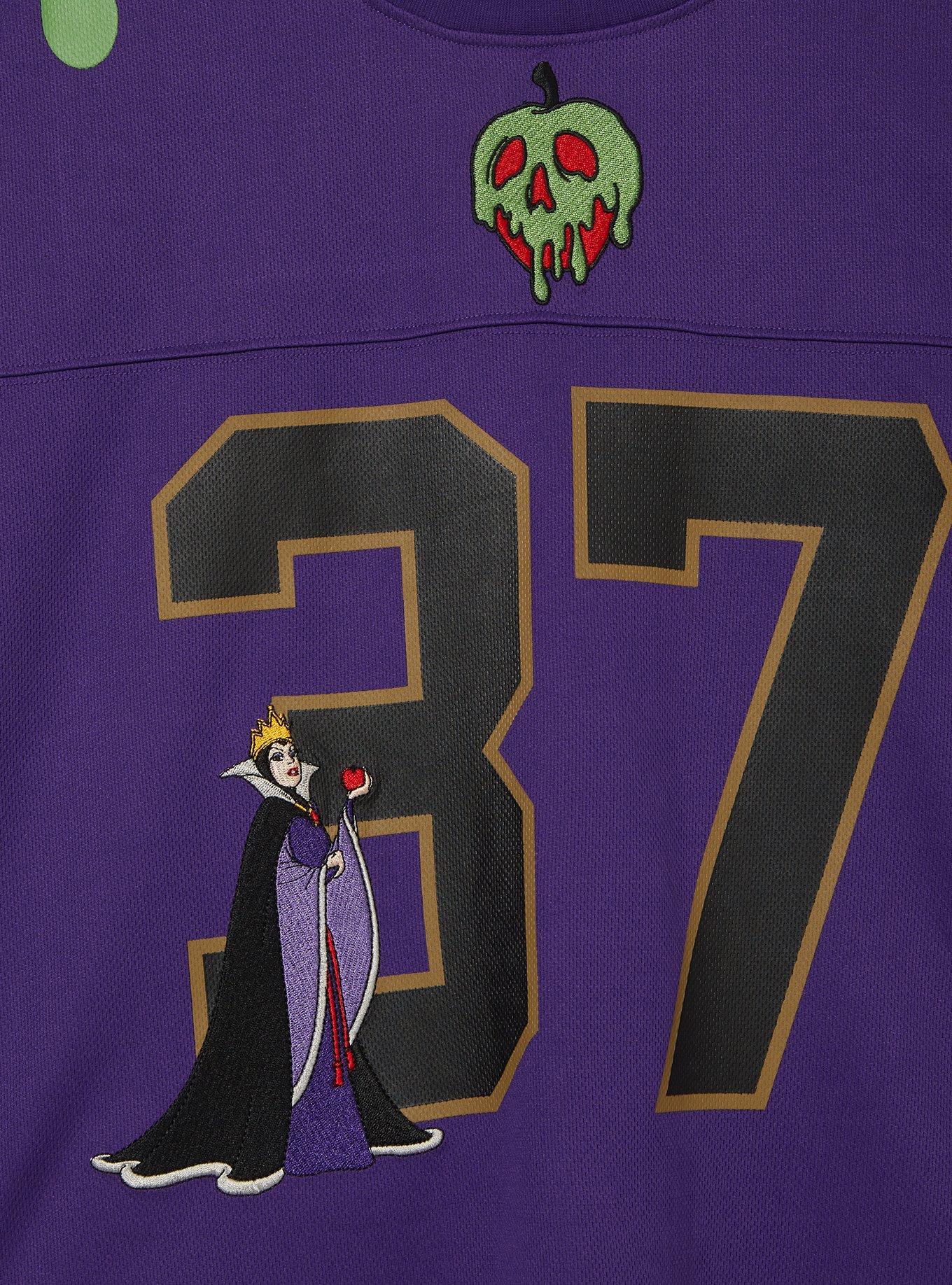 Disney Snow White and the Seven Dwarfs Evil Queen Women's Cropped Football Jersey - BoxLunch Exclusive, DARK PURPLE, alternate