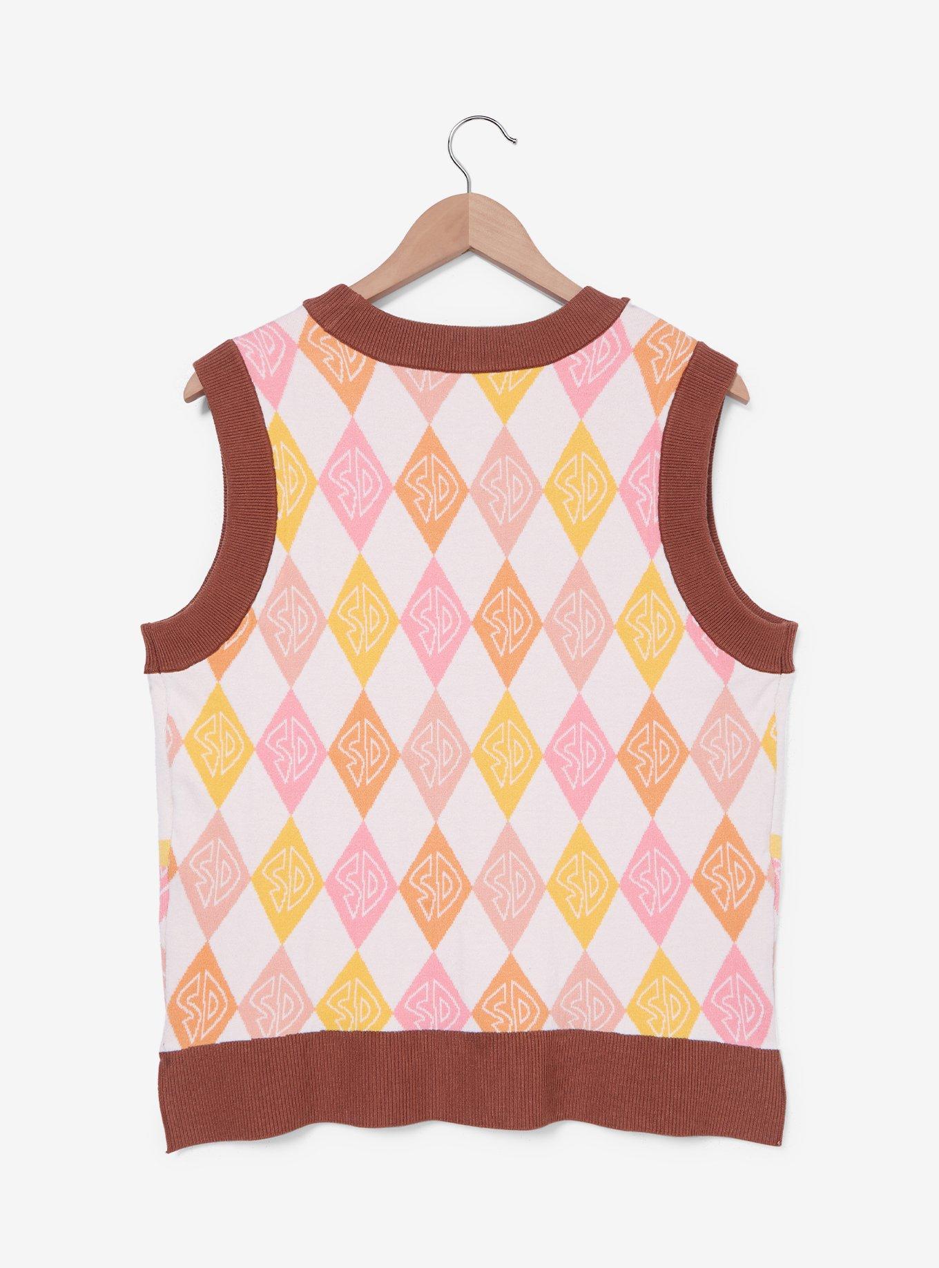 Scooby-Doo! Pastel Scooby-Doo Argyle Women's Sweater Vest - BoxLunch Exclusive