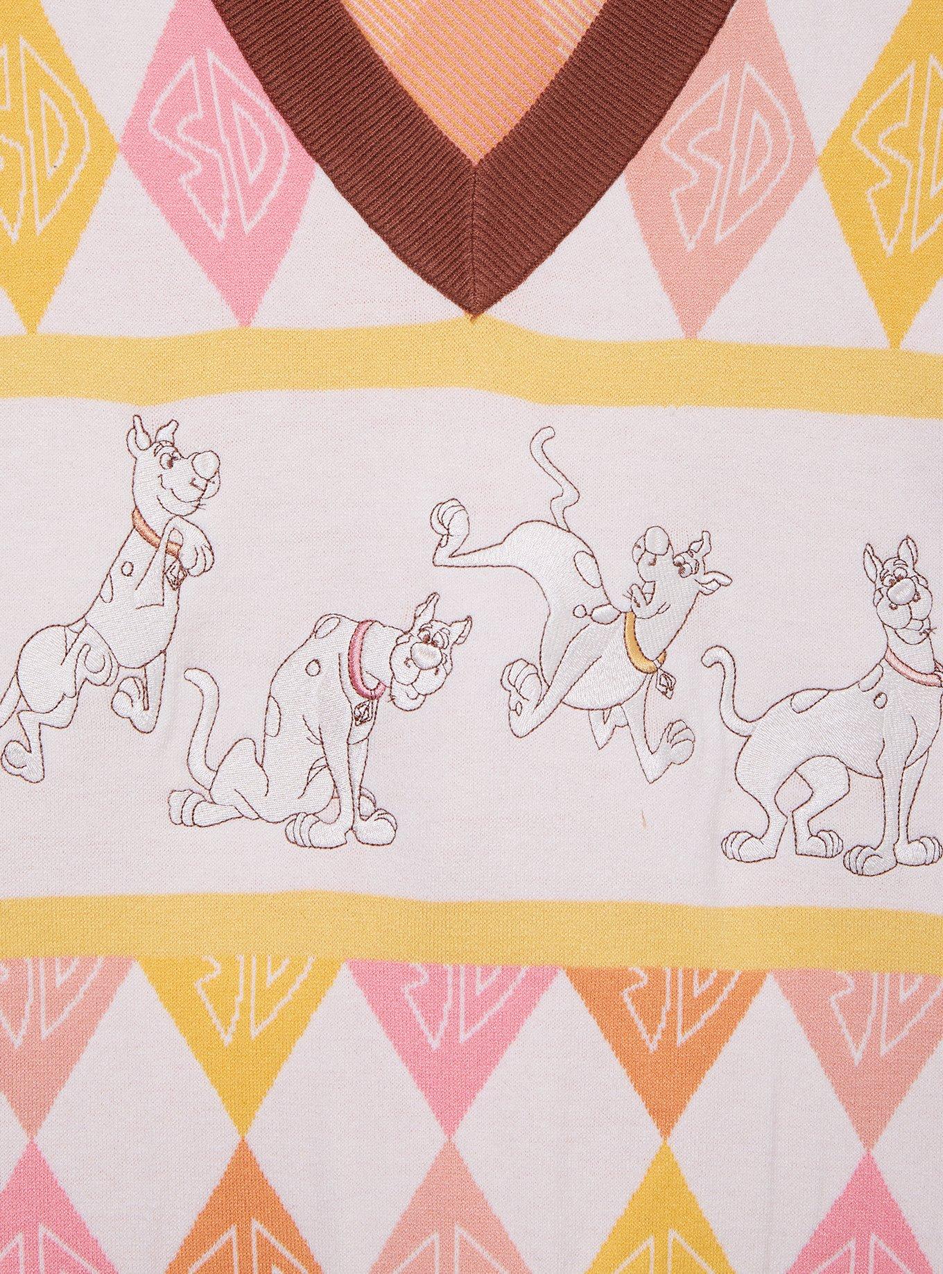 Scooby-Doo! Pastel Scooby-Doo Argyle Women's Sweater Vest - BoxLunch Exclusive, MULTI, alternate