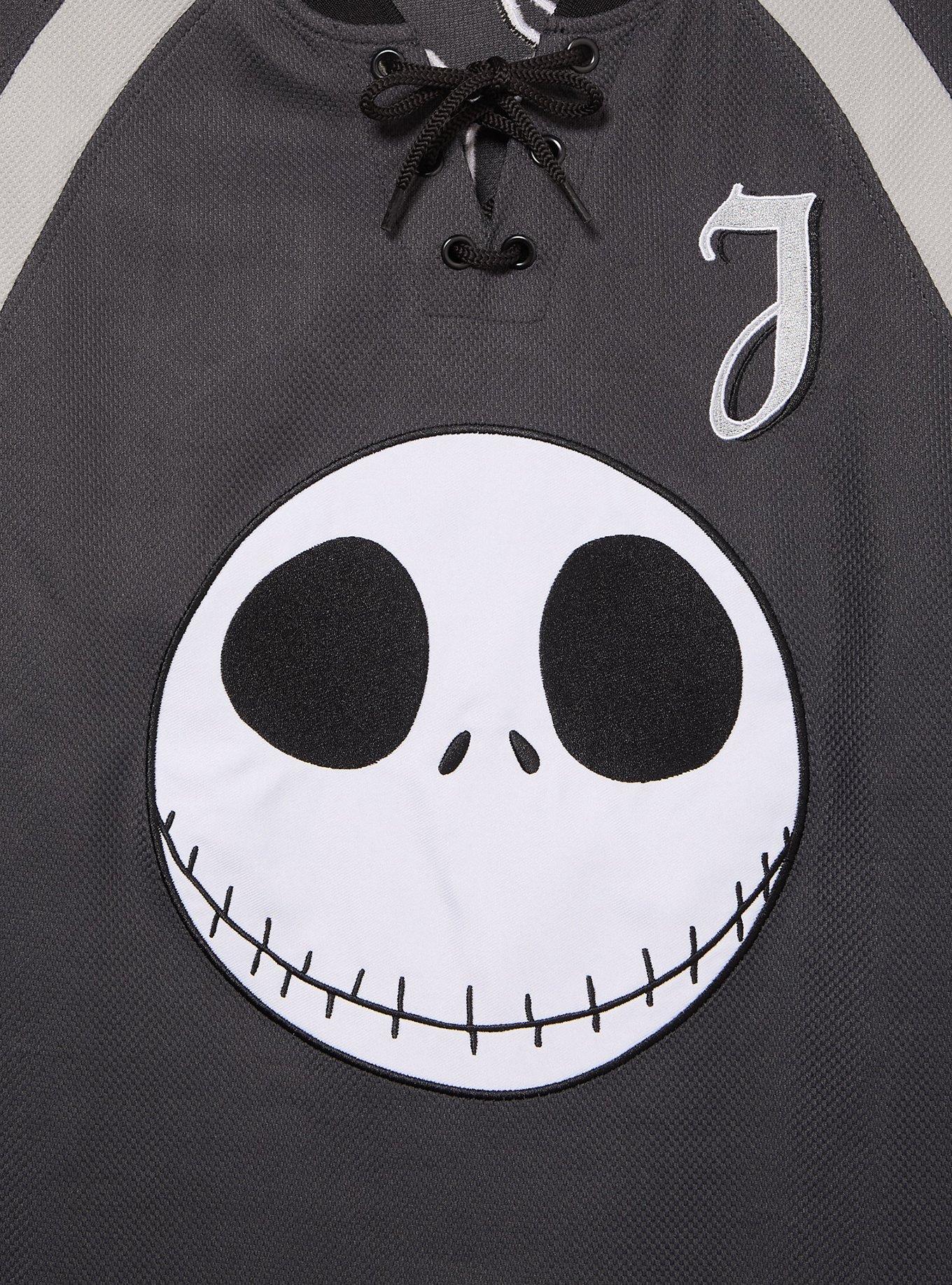 Disney The Nightmare Before Christmas Jack Skellington Hockey Jersey — BoxLunch Exclusive, BLACK, alternate
