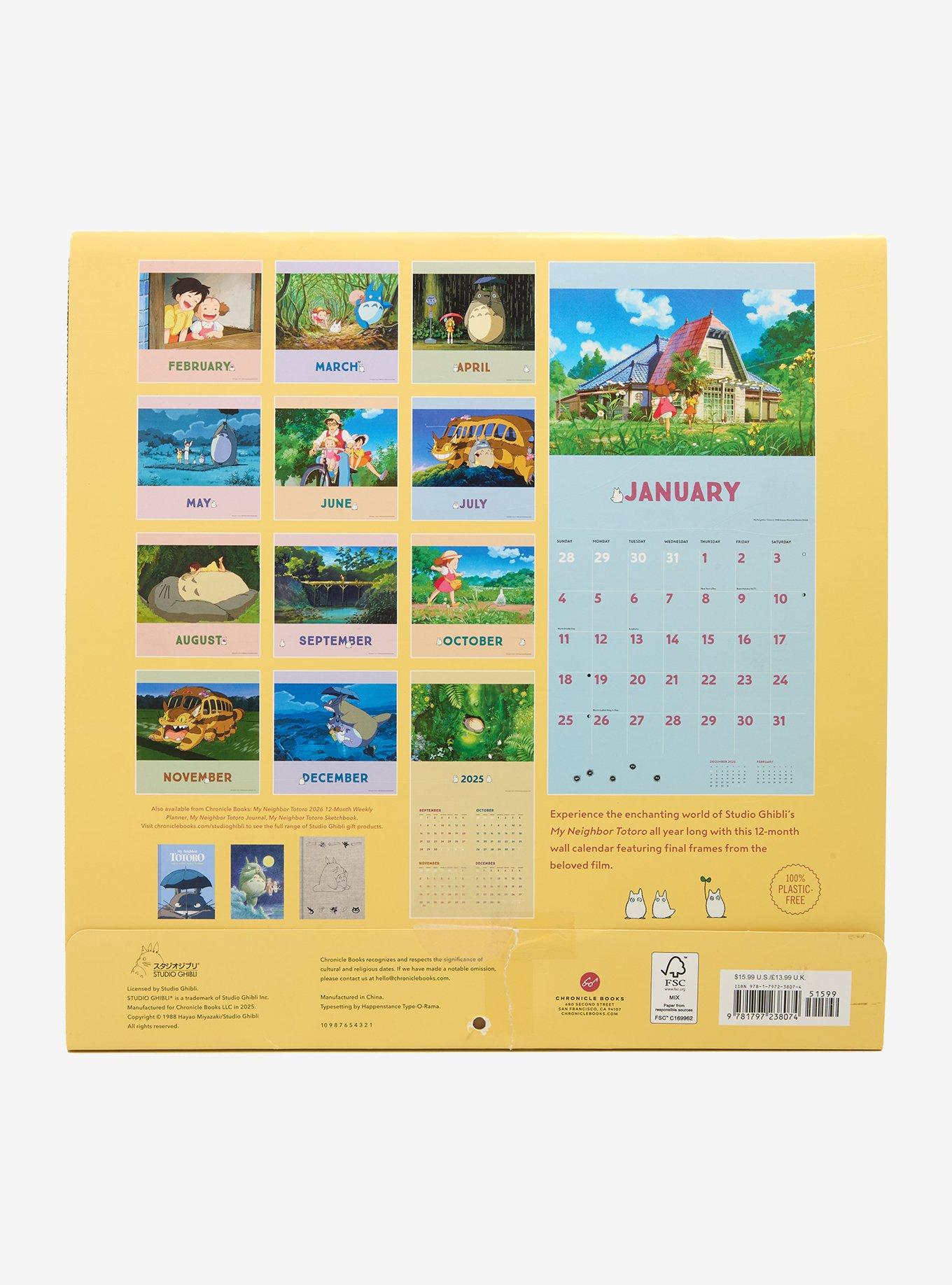 totoro(^^)週末出品予定 My Neighbor Totoro 2025 Schedule Book A6 Weekly Studio