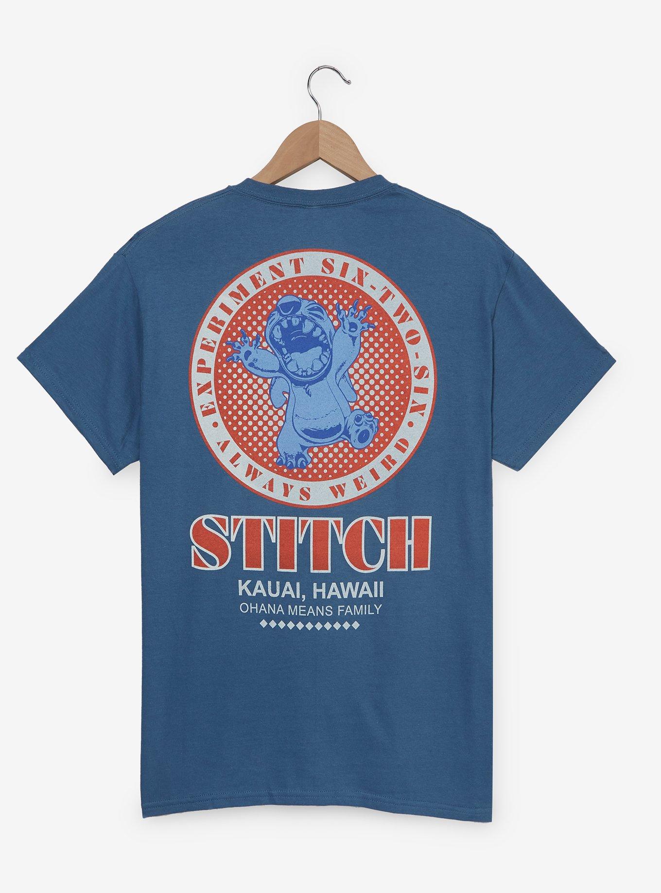 Disney Lilo & Stitch Tonal Stitch Badge T-Shirt - BoxLunch Exclusive, BLUE, alternate