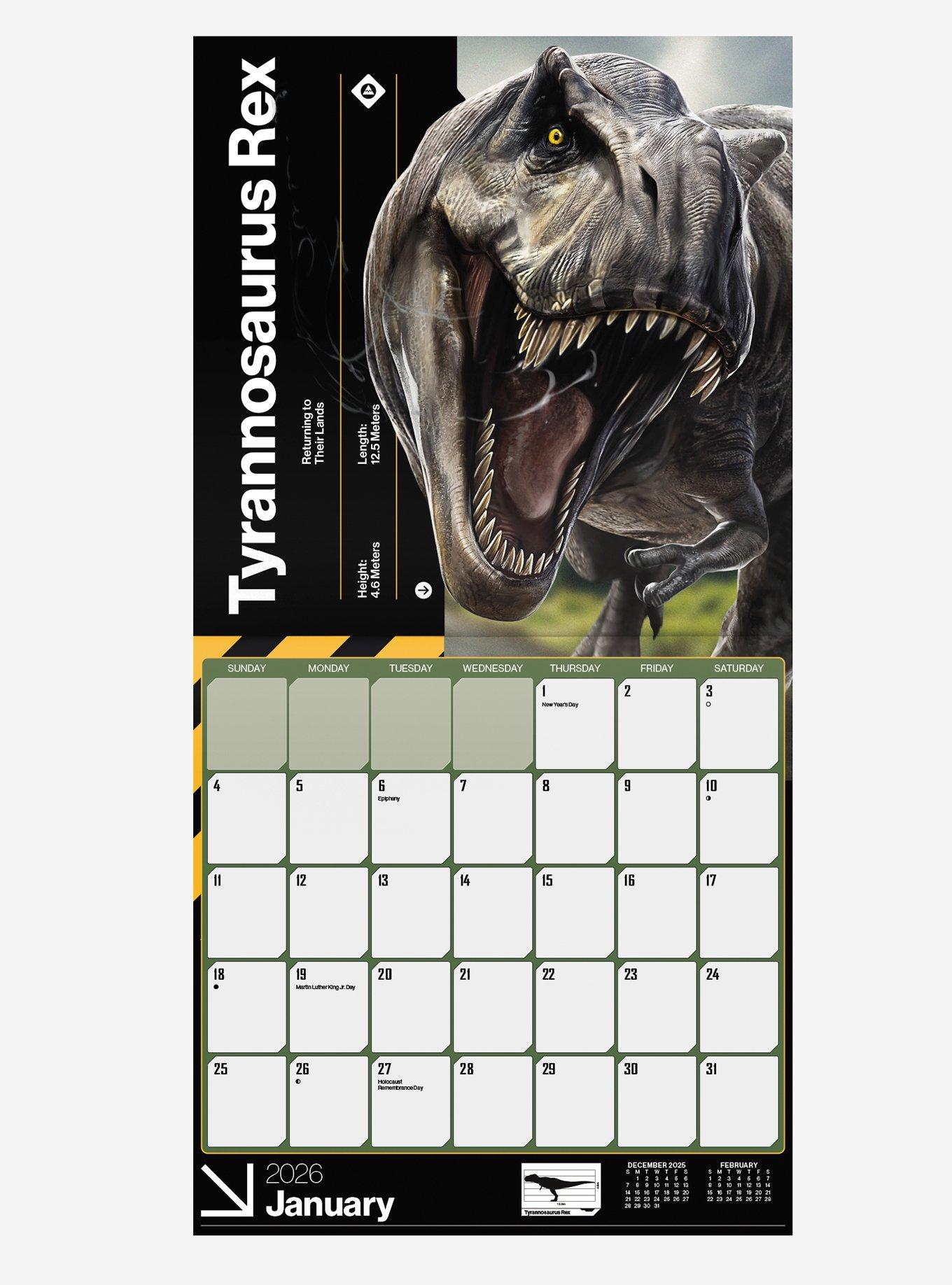 Jurassic World: Rebirth 2026 Wall Calendar, , alternate