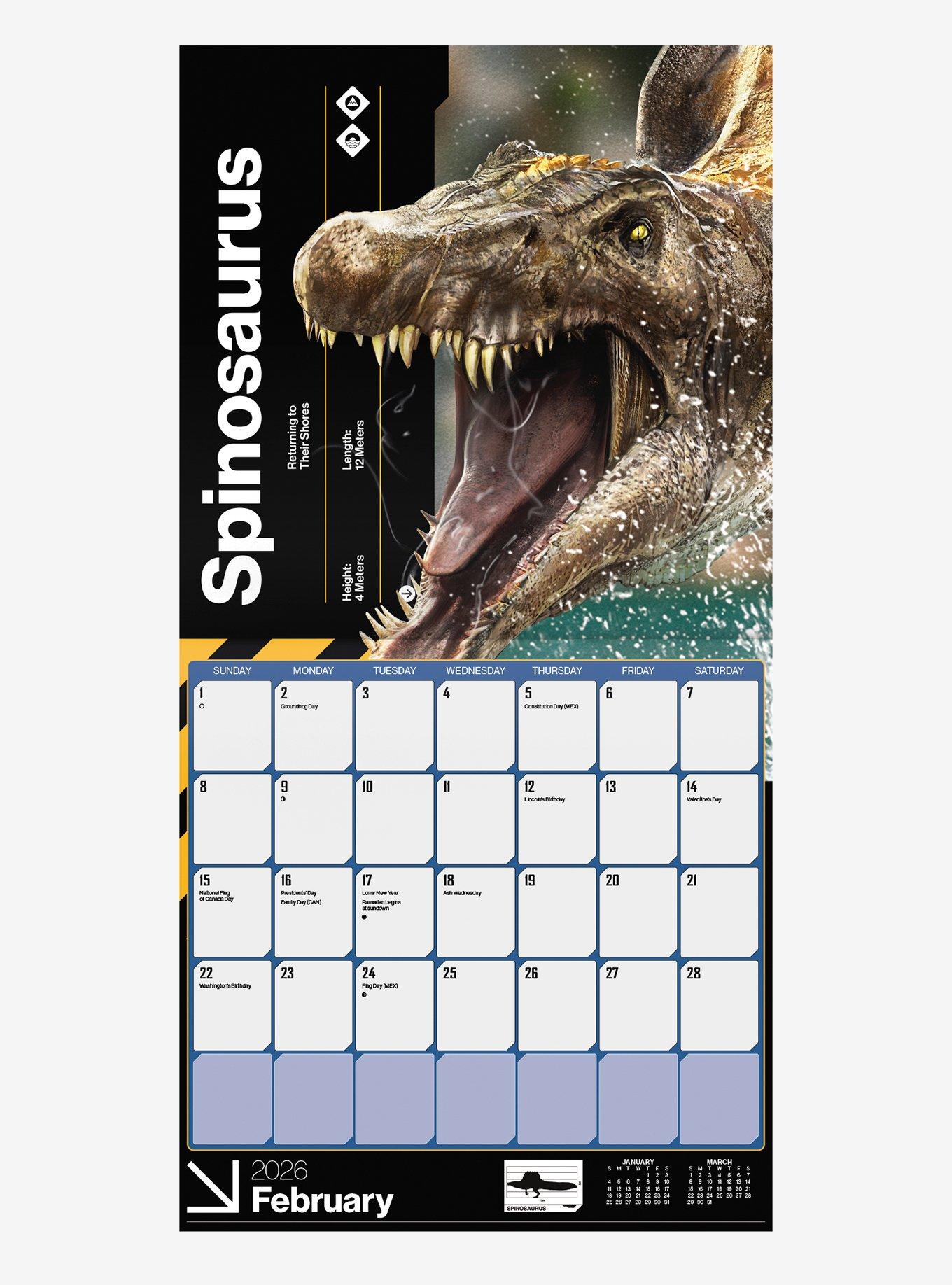 Jurassic World: Rebirth 2026 Wall Calendar, , alternate