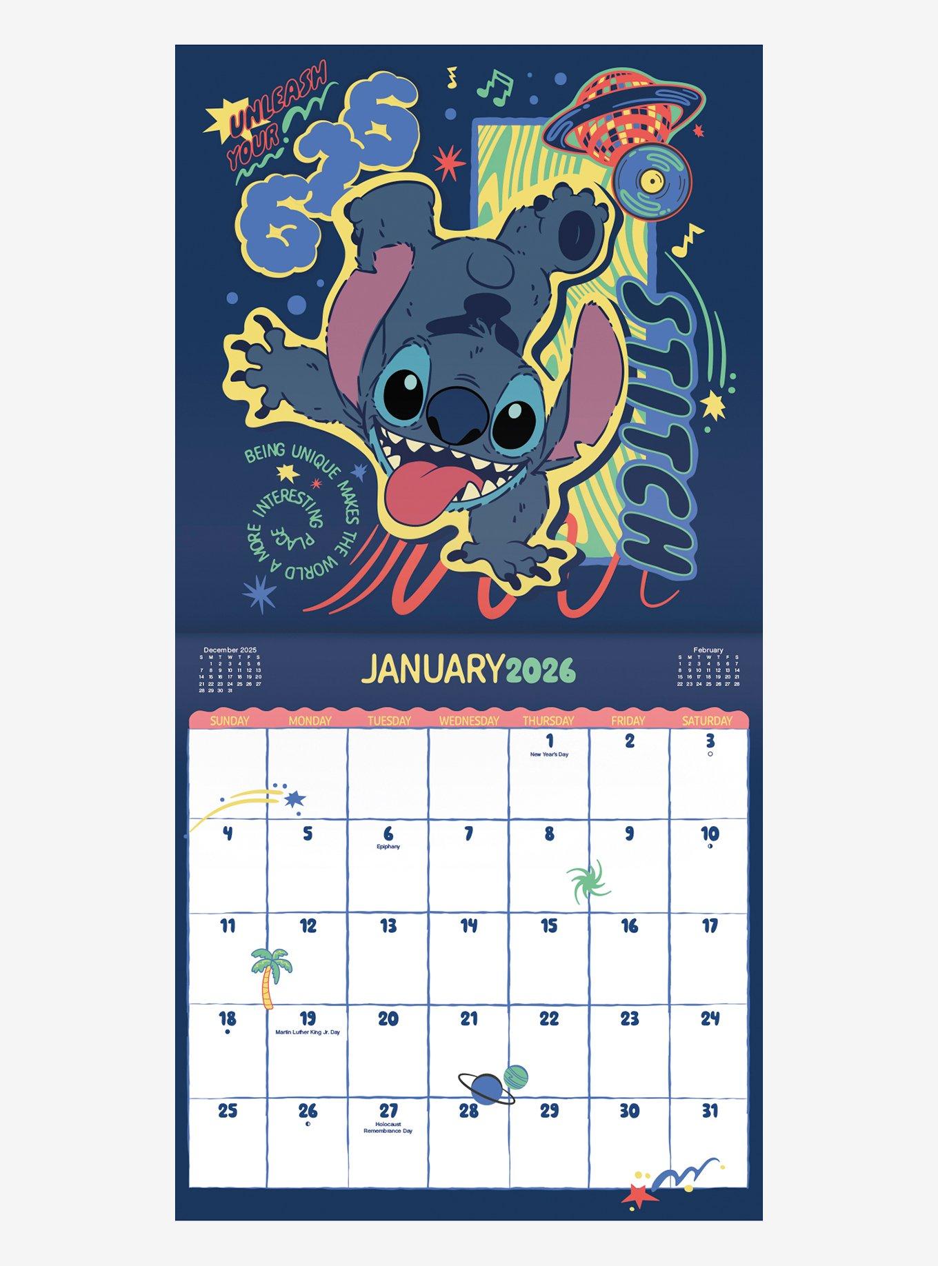 Disney Lilo & Stitch 2026 Wall Calendar, , alternate