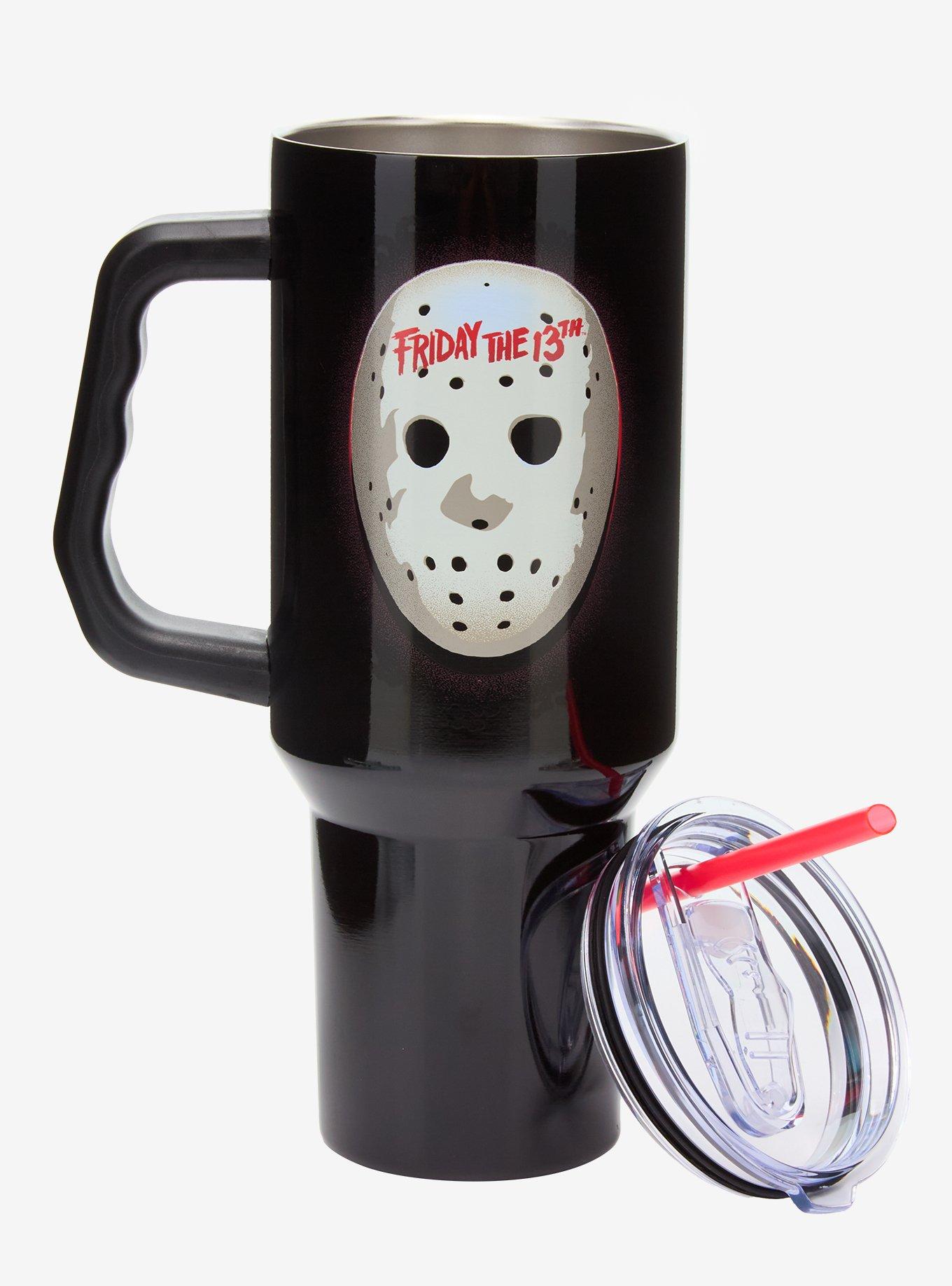 Friday The 13th Jason Mask Stainless Steel Travel Cup, , hi-res