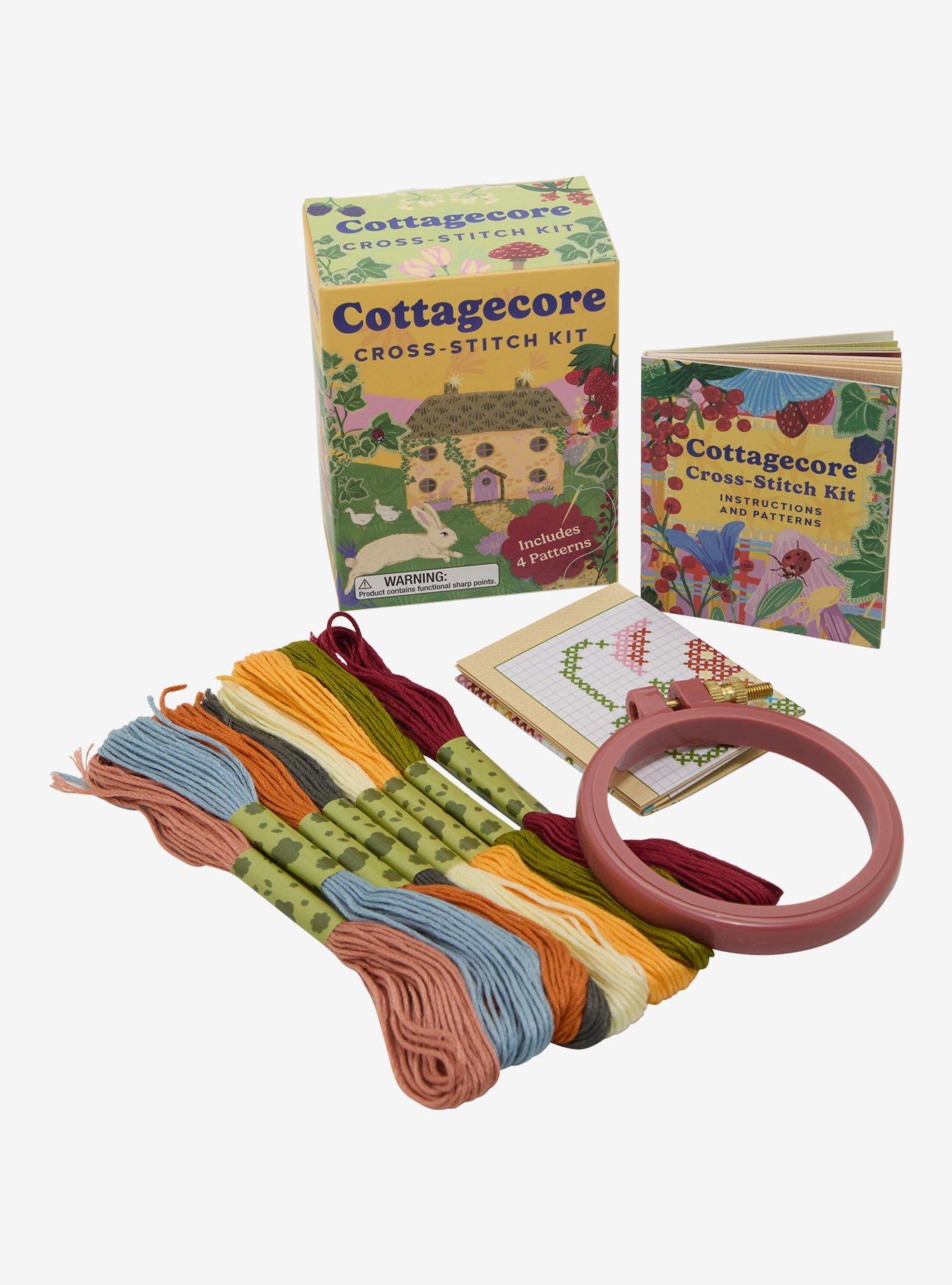 Cottagecore Cross-Stitch Kit, , hi-res