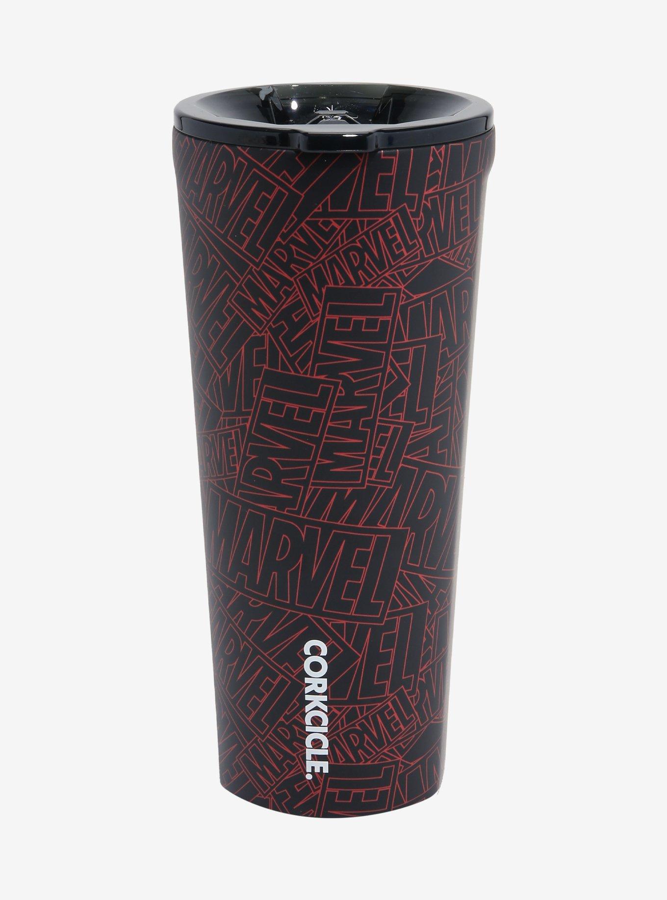 Corkcicle Marvel Logo Allover Print Travel Mug, , hi-res