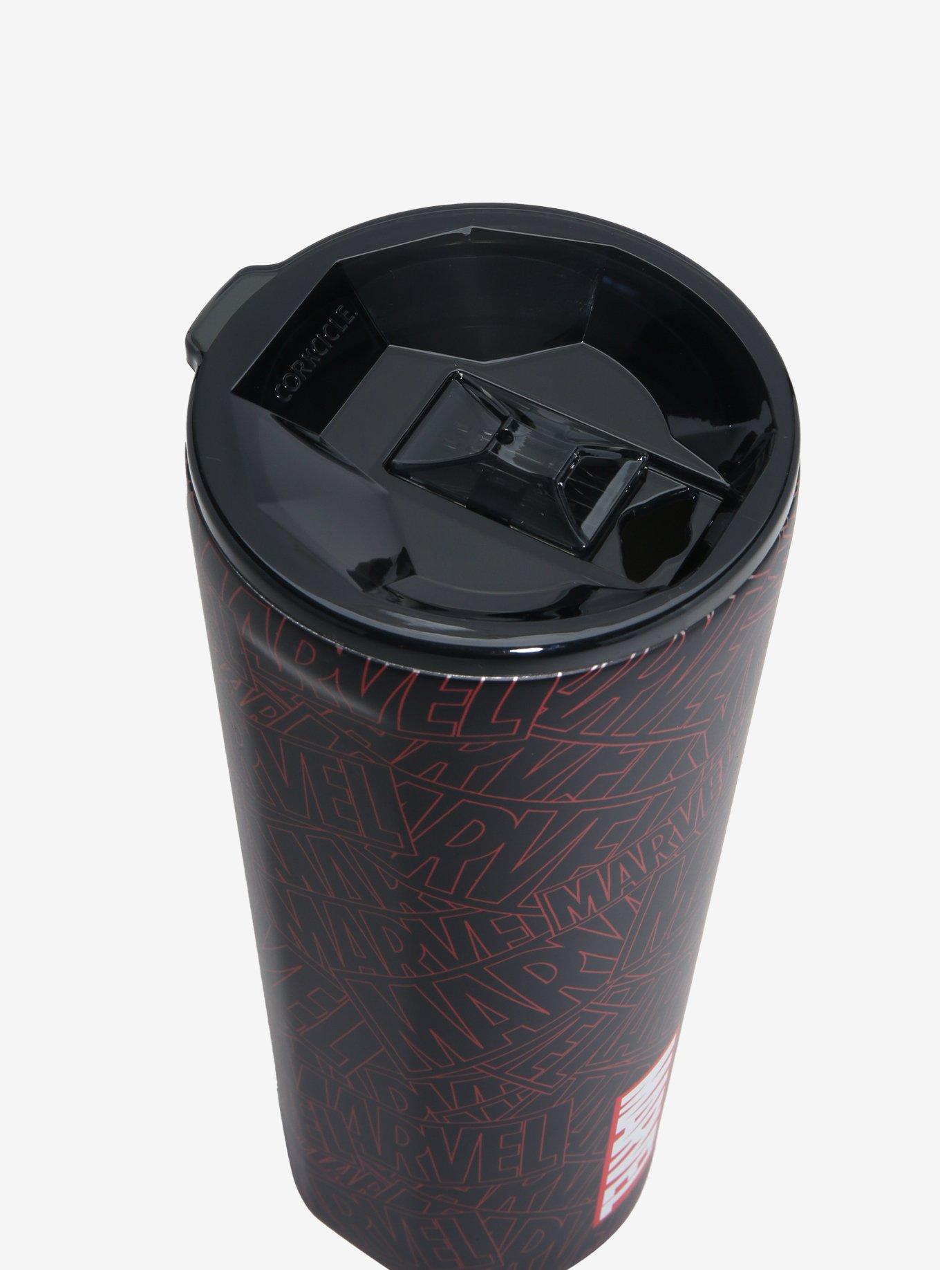 Corkcicle Marvel Logo Allover Print Travel Mug, , alternate