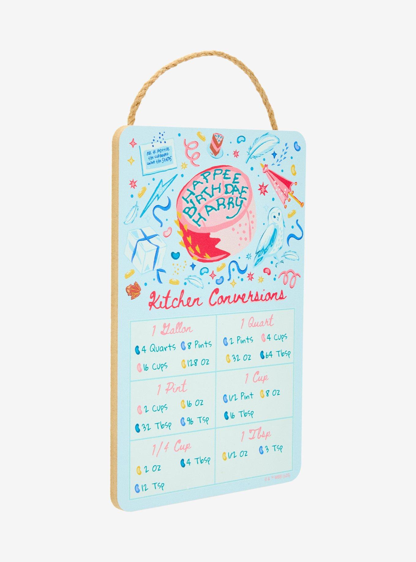 Harry Potter Birthday Cake Kitchen Conversions Wall Sign - BoxLunch Exclusive, , hi-res