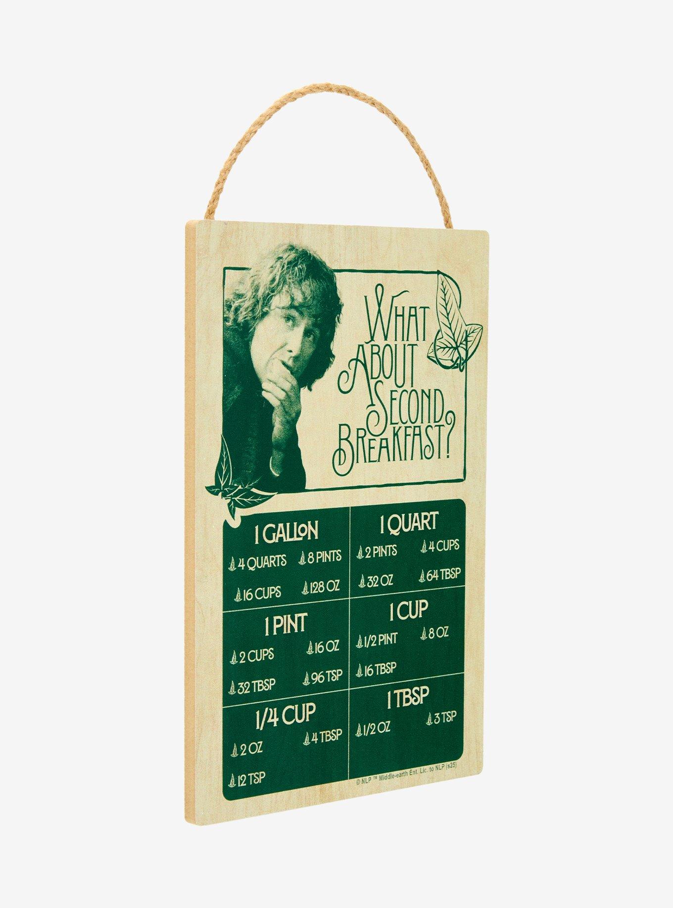 The Lord of The Rings Second Breakfast Kitchen Conversions Wall Sign - BoxLunch Exclusive, , alternate