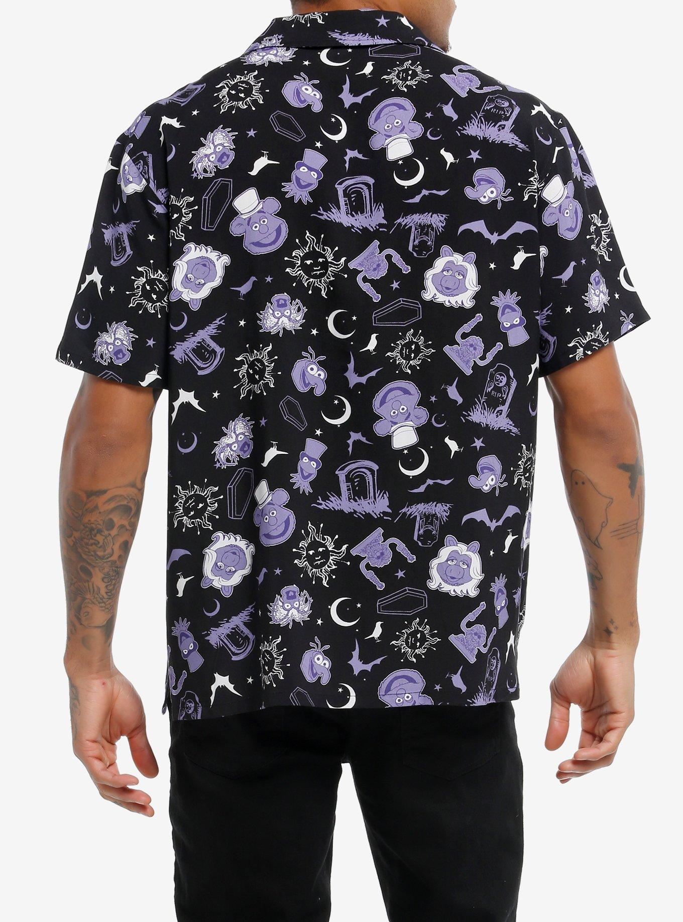Our Universe Disney Muppets Haunted Mansion Icons Woven Button-Up, PURPLE, alternate
