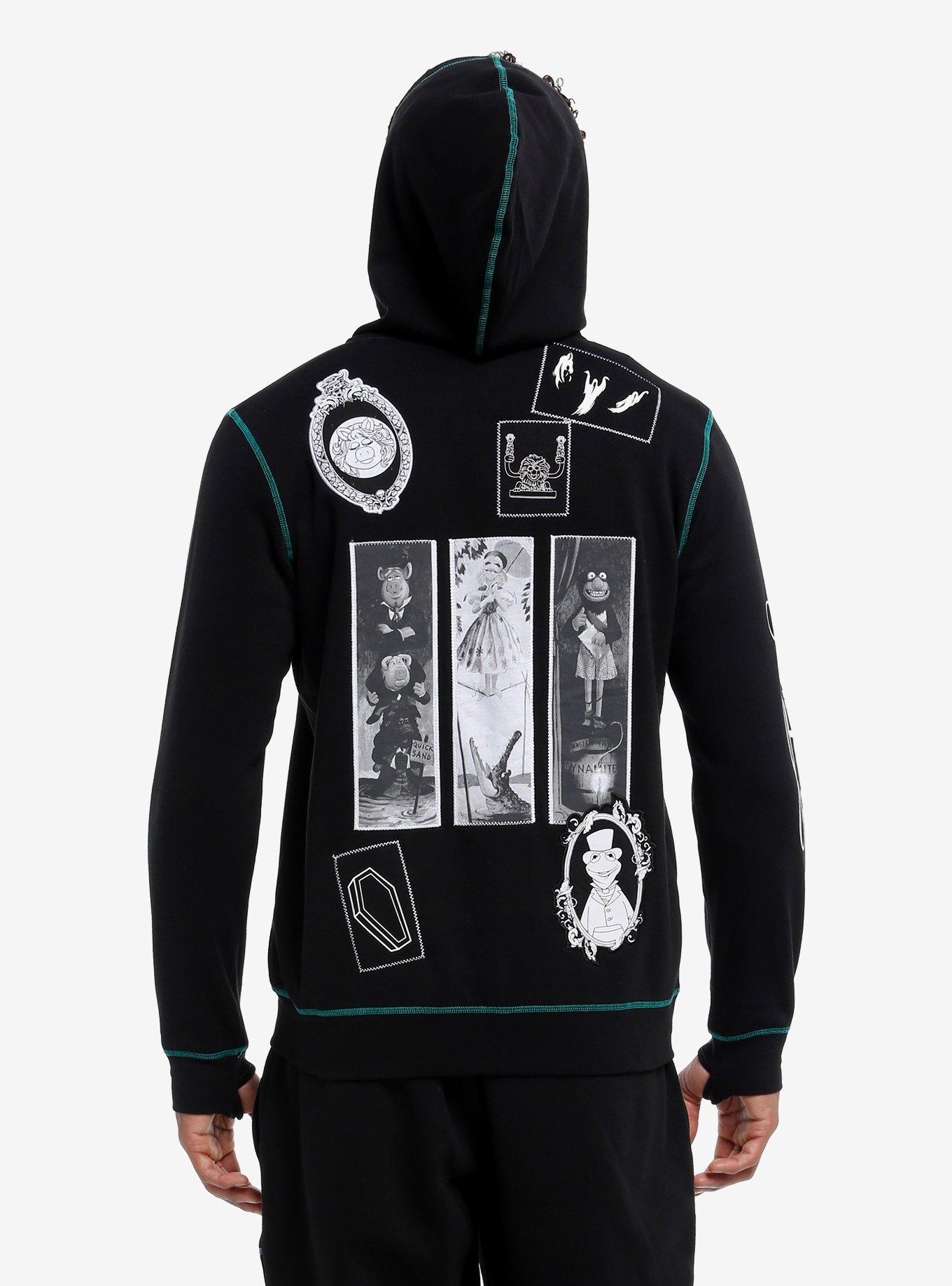 Our Universe Disney Muppets Haunted Mansion Patches Glow-In-The-Dark Hoodie, BLACK, alternate