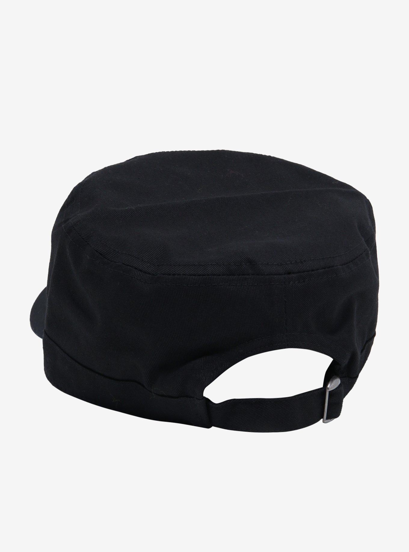 Safety Pin Cross Black Cadet Hat, , hi-res