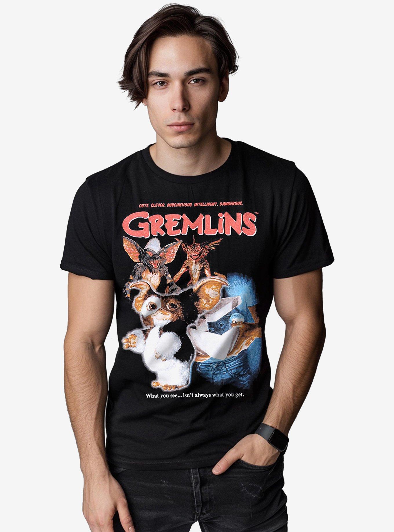 Gremlins Stripe Front Print T-Shirt, BLACK, alternate