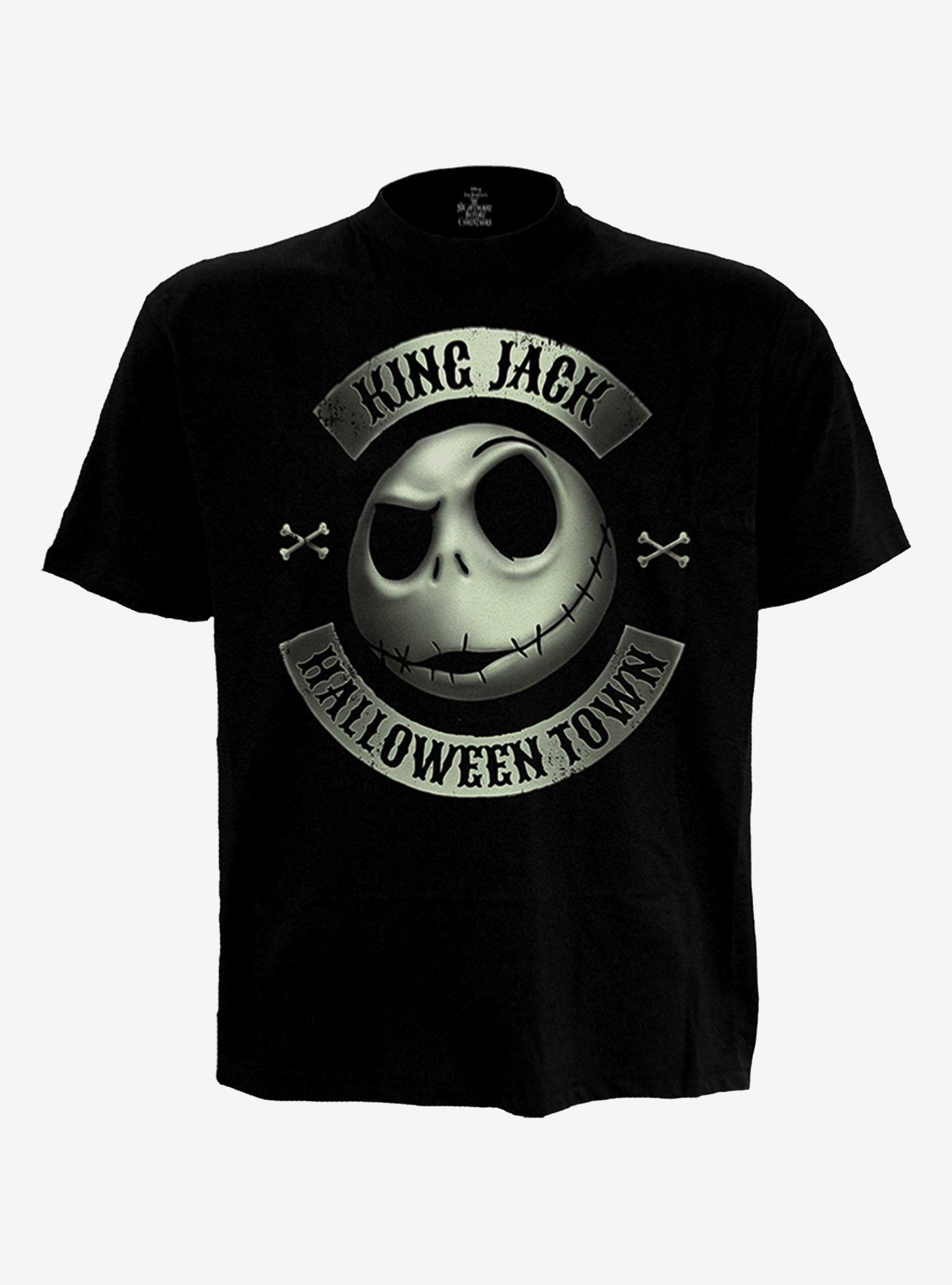 Disney Nightmare Before Christmas Jack Crest (Glow in the Dark) Front Print T-Shirt, , hi-res