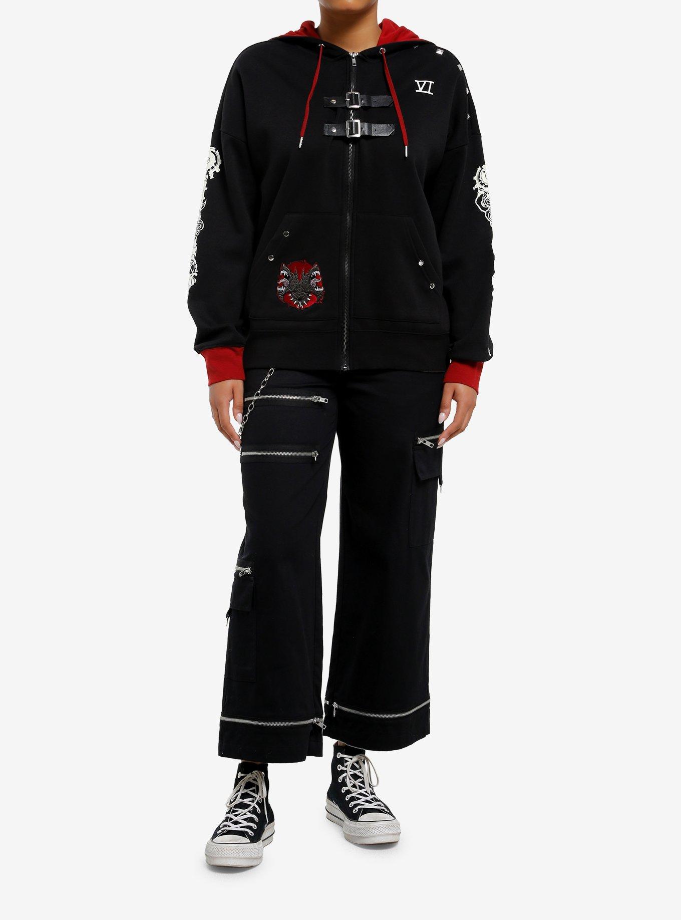 Arcane Vi Pit Fighter Glow-In-The-Dark Girls Hoodie, MULTI, alternate