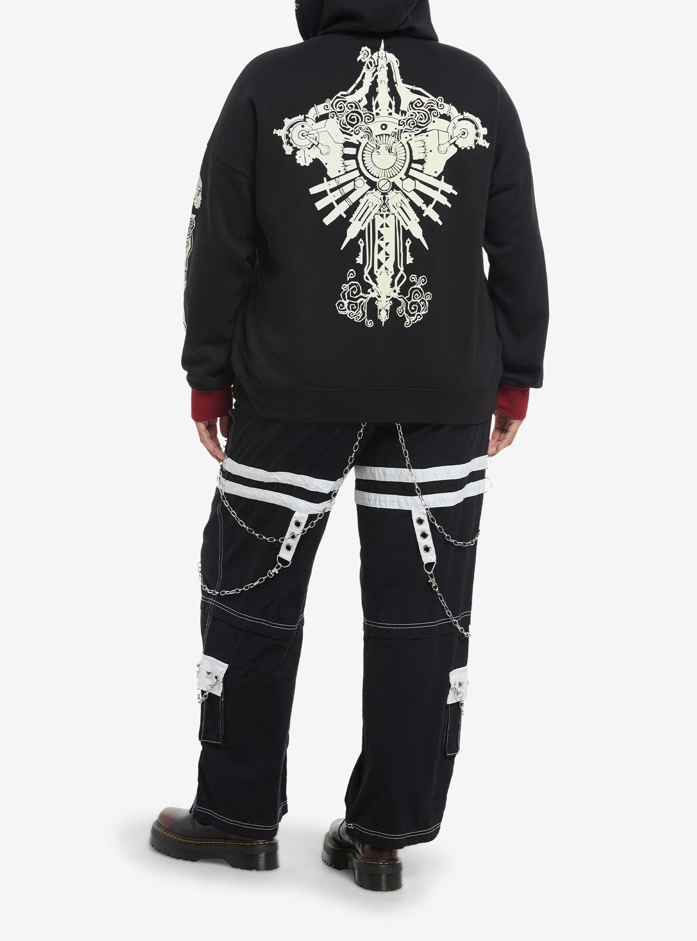 Arcane Vi Pit Fighter Glow-In-The-Dark Girls Hoodie Plus Size, MULTI, alternate