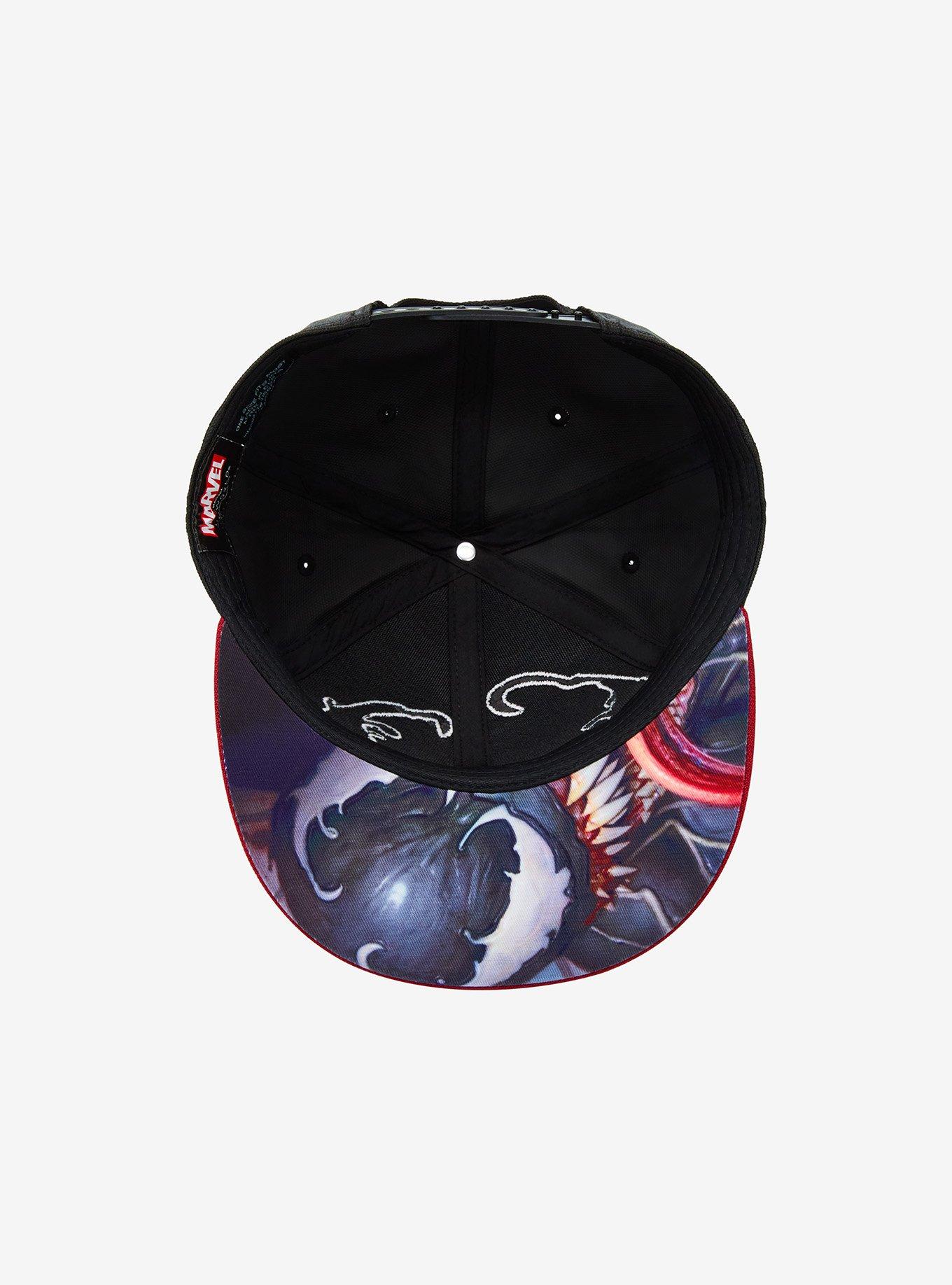 Marvel Venom Face Snapback Hat, , alternate